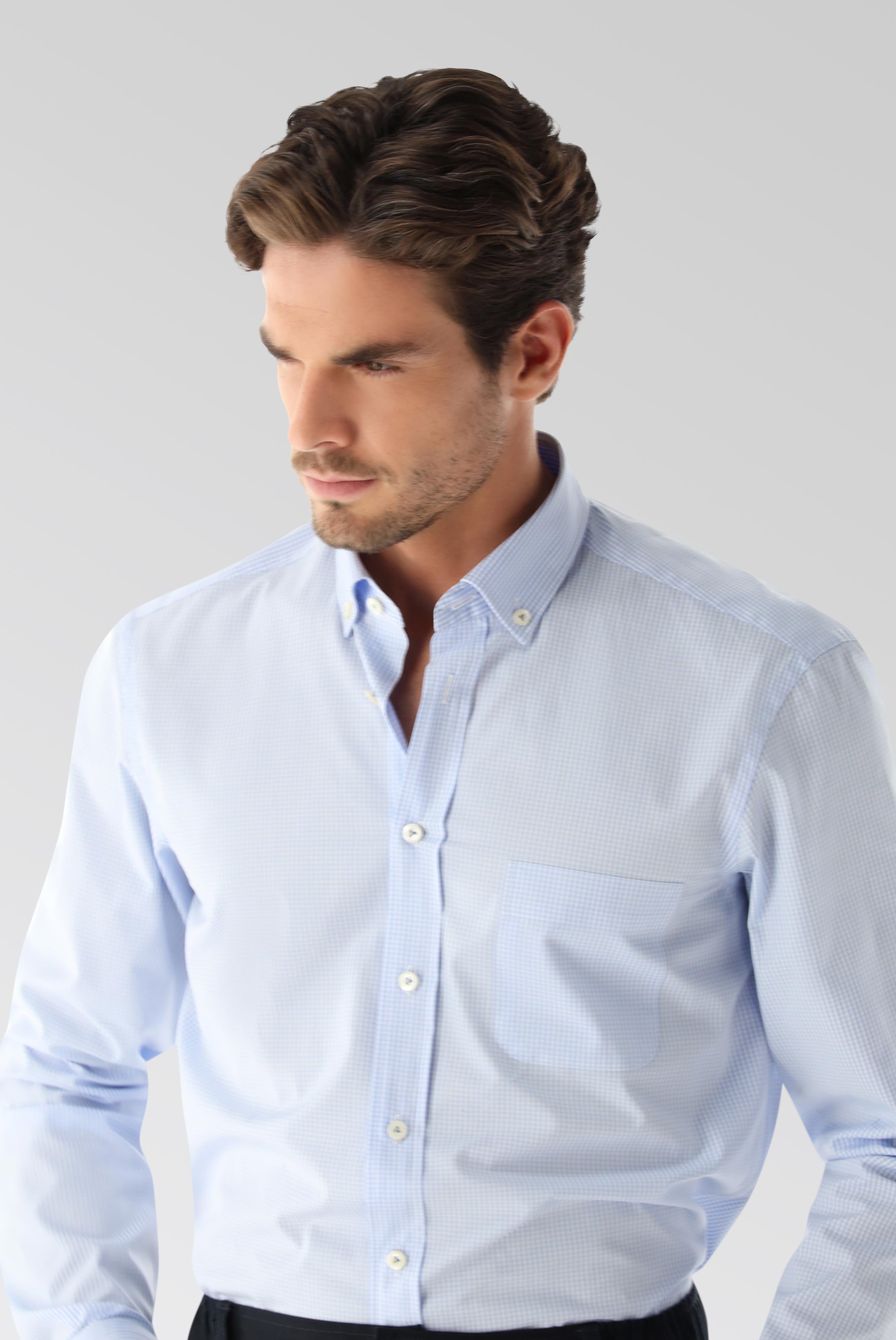 Bügelleichte Hemden+Bügelfreies Karohemd mit Button-Down-Kragen+20.2013.AV.141787.720.37