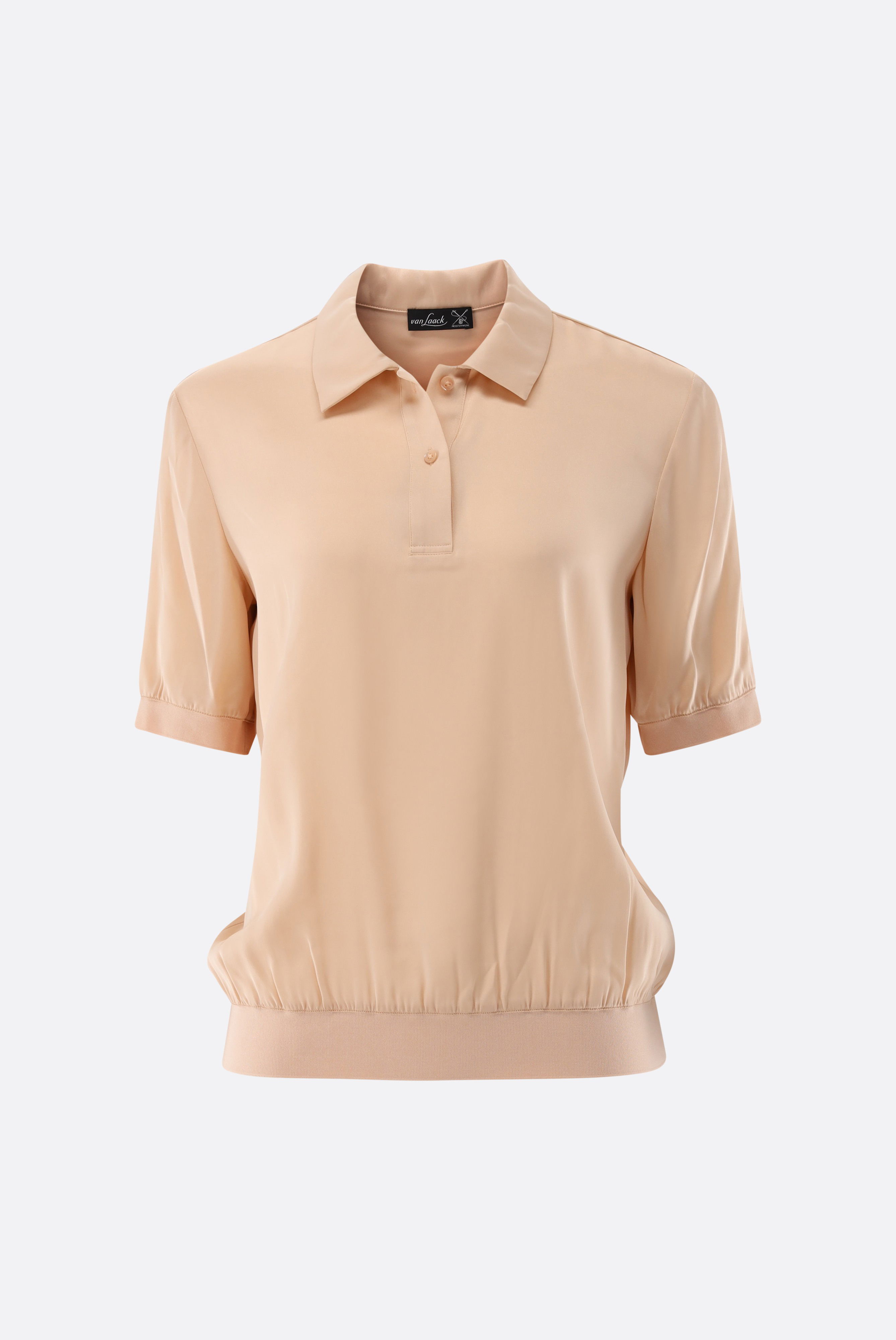 Poloshirt in Silk Satin