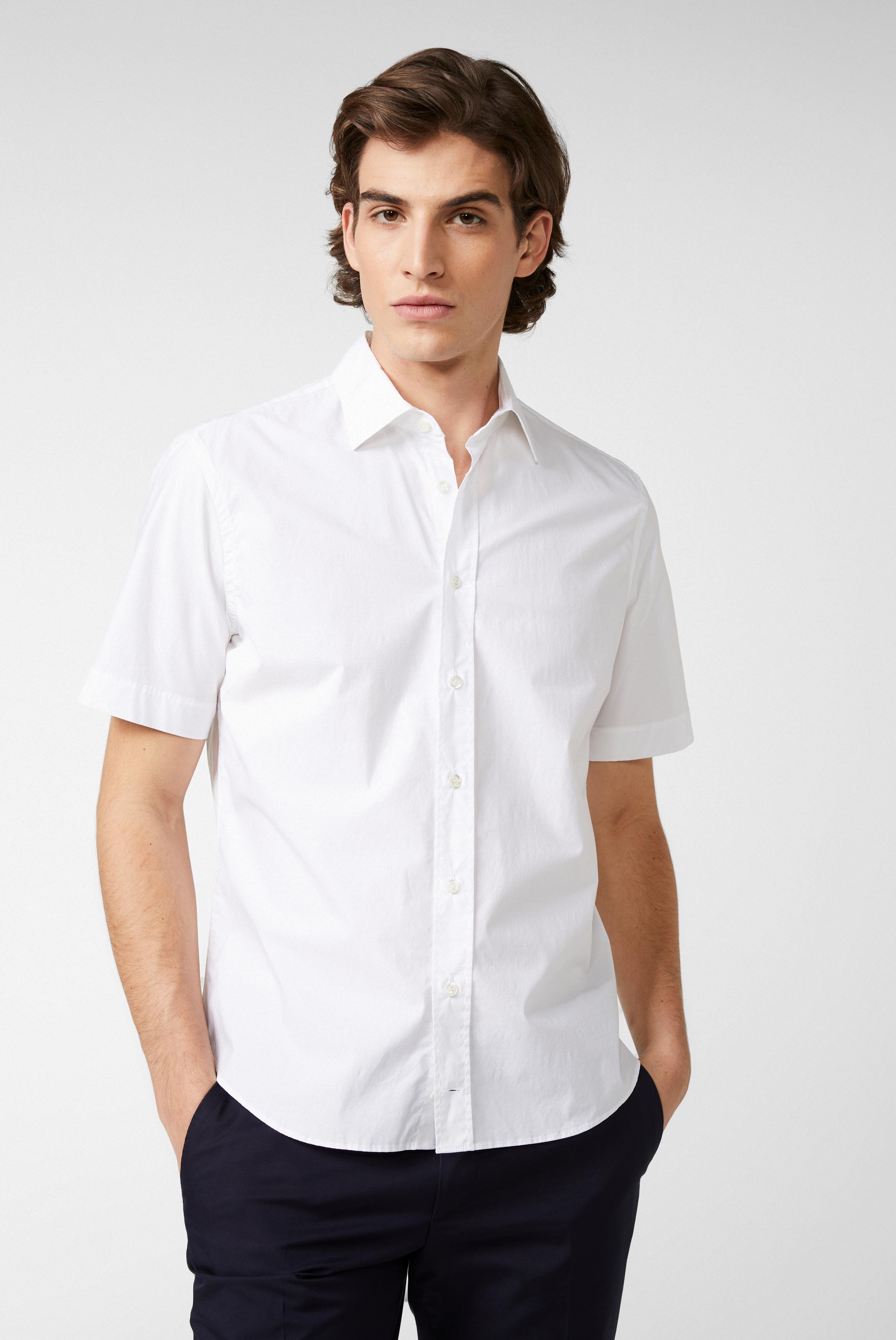 Short sleeve shirts+Light cotton shirt with stretch shirt sleeves+20.2035.Q2.H00240.000.38