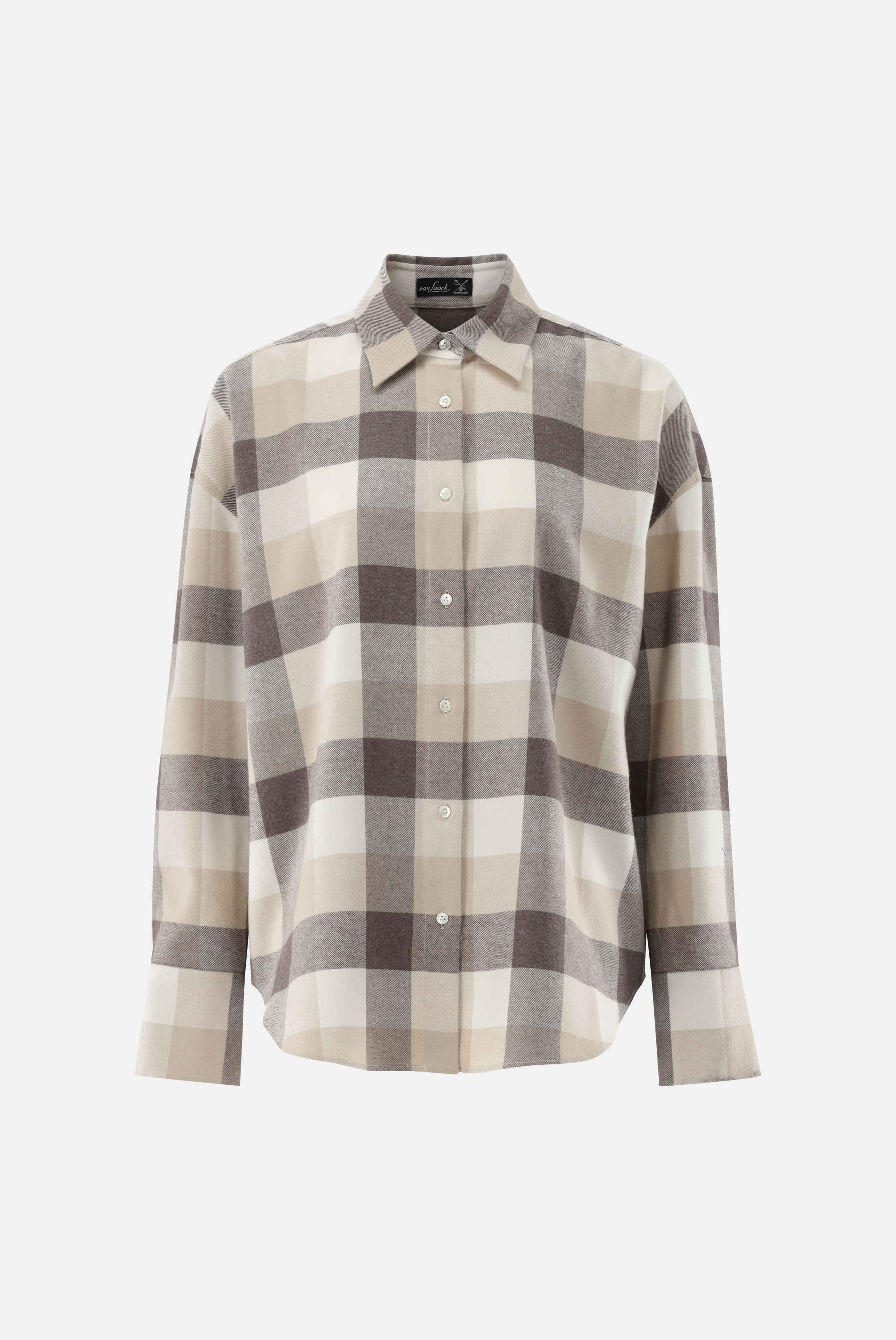 Flannel shirt-blouse plaid