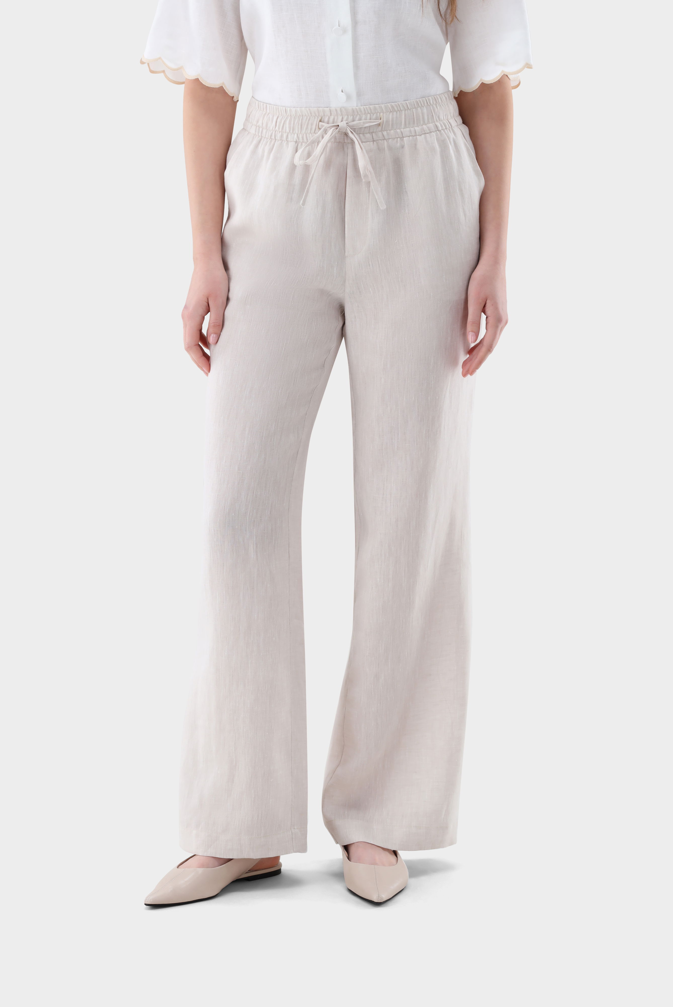 Palazzo-Hose aus Leinen