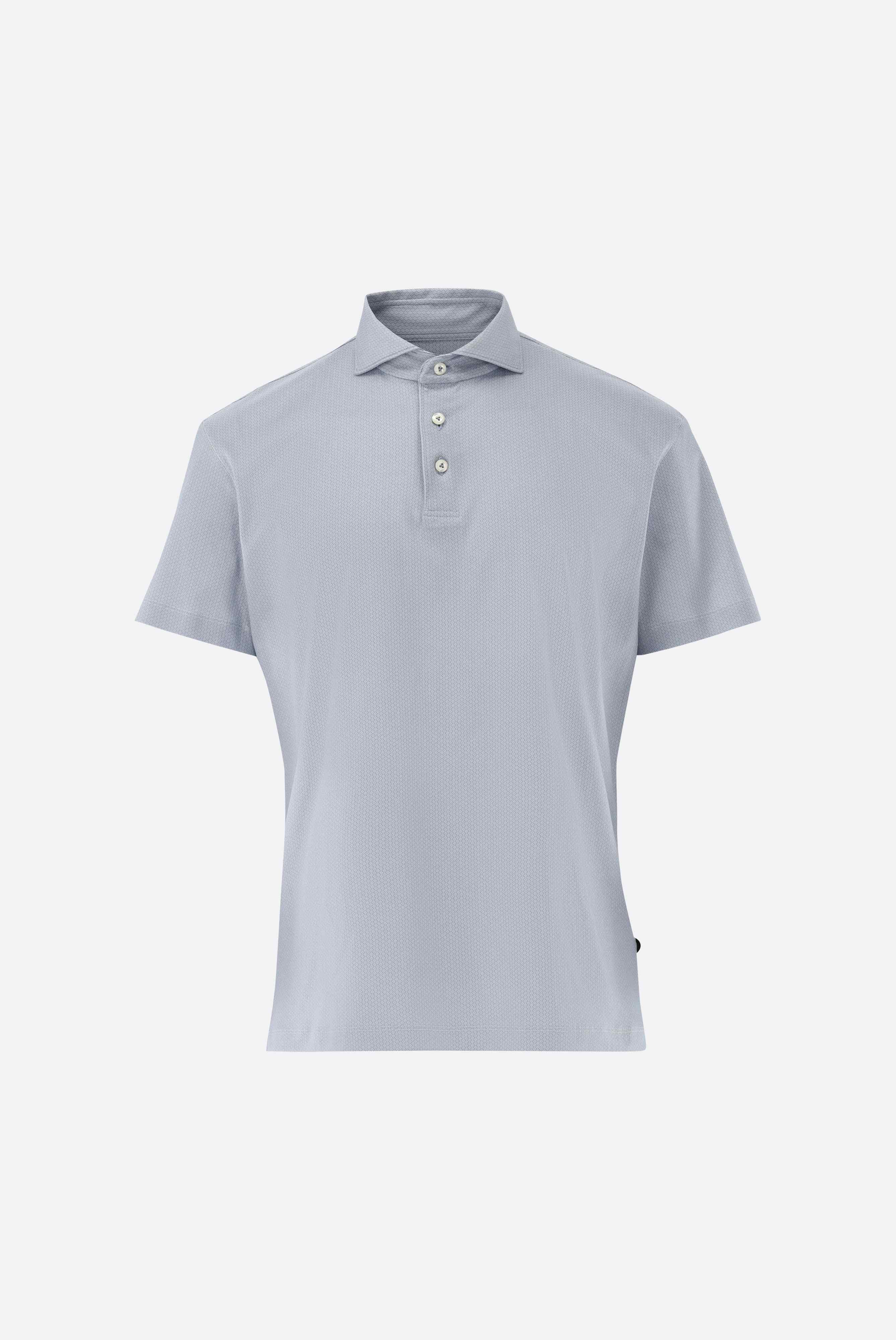 Poloshirt mit Mikro-Druck aus Schweizer Baumwolle