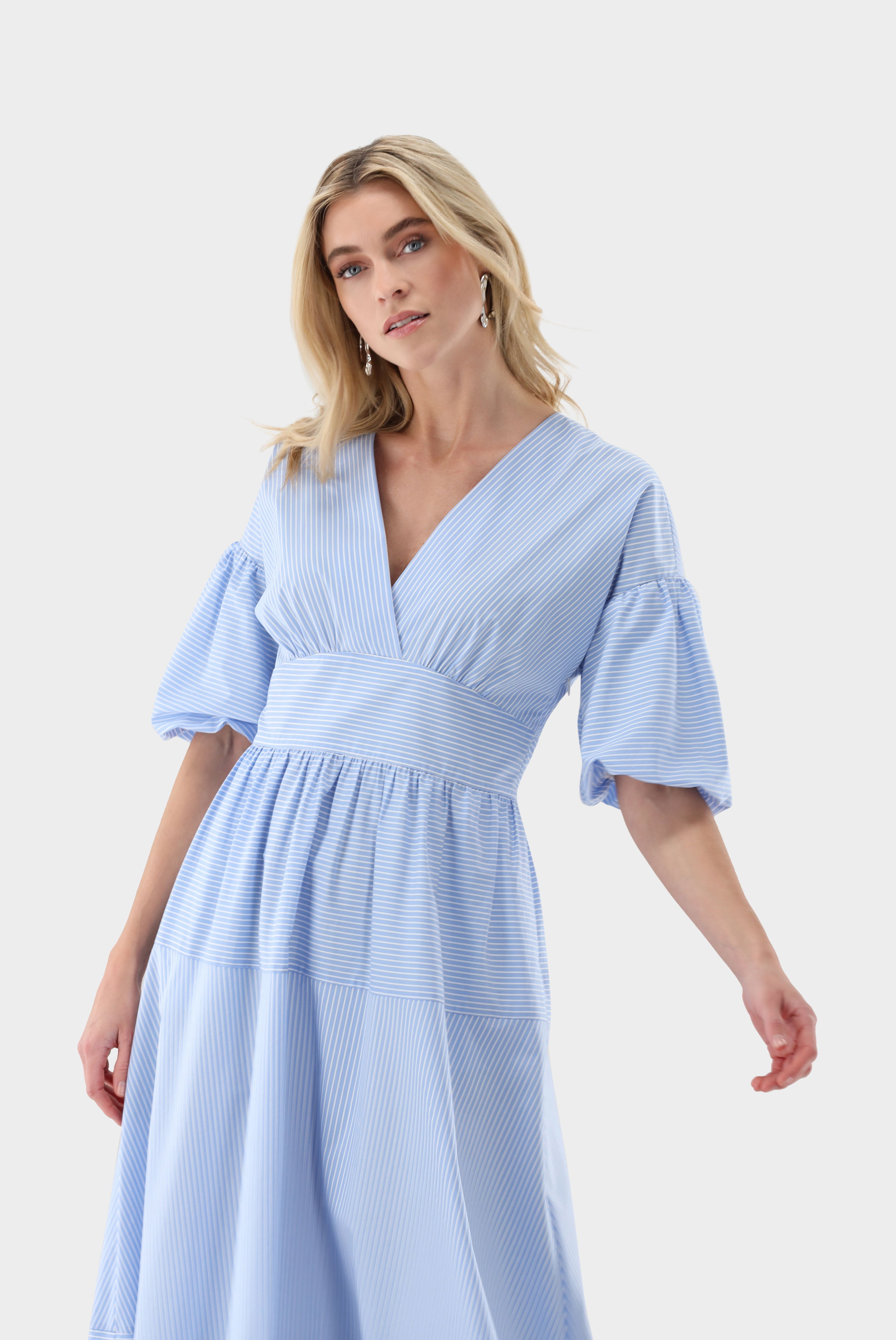 Midikleid gestreift aus Baumwolle