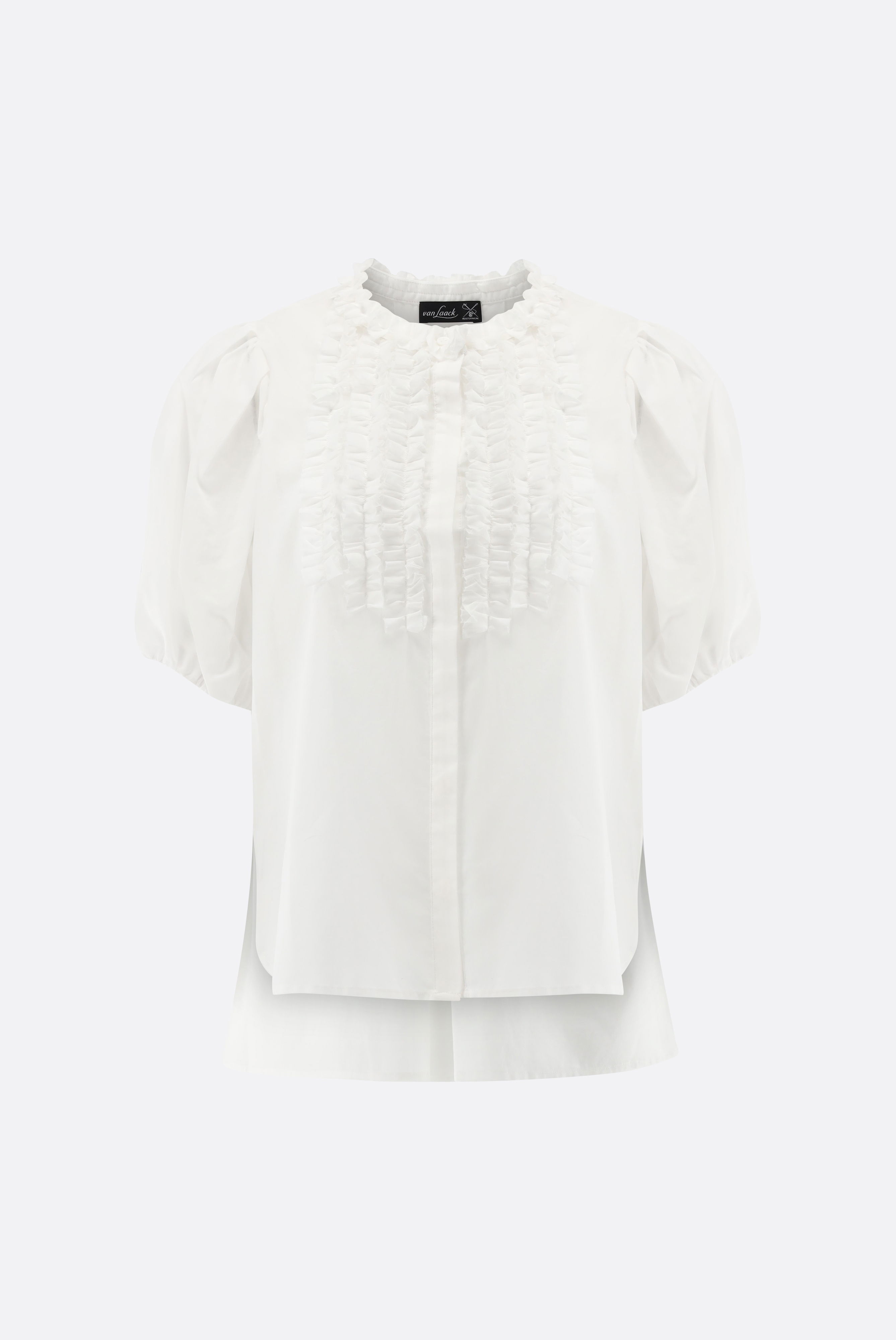 Short-sleeved blouse with ruffles