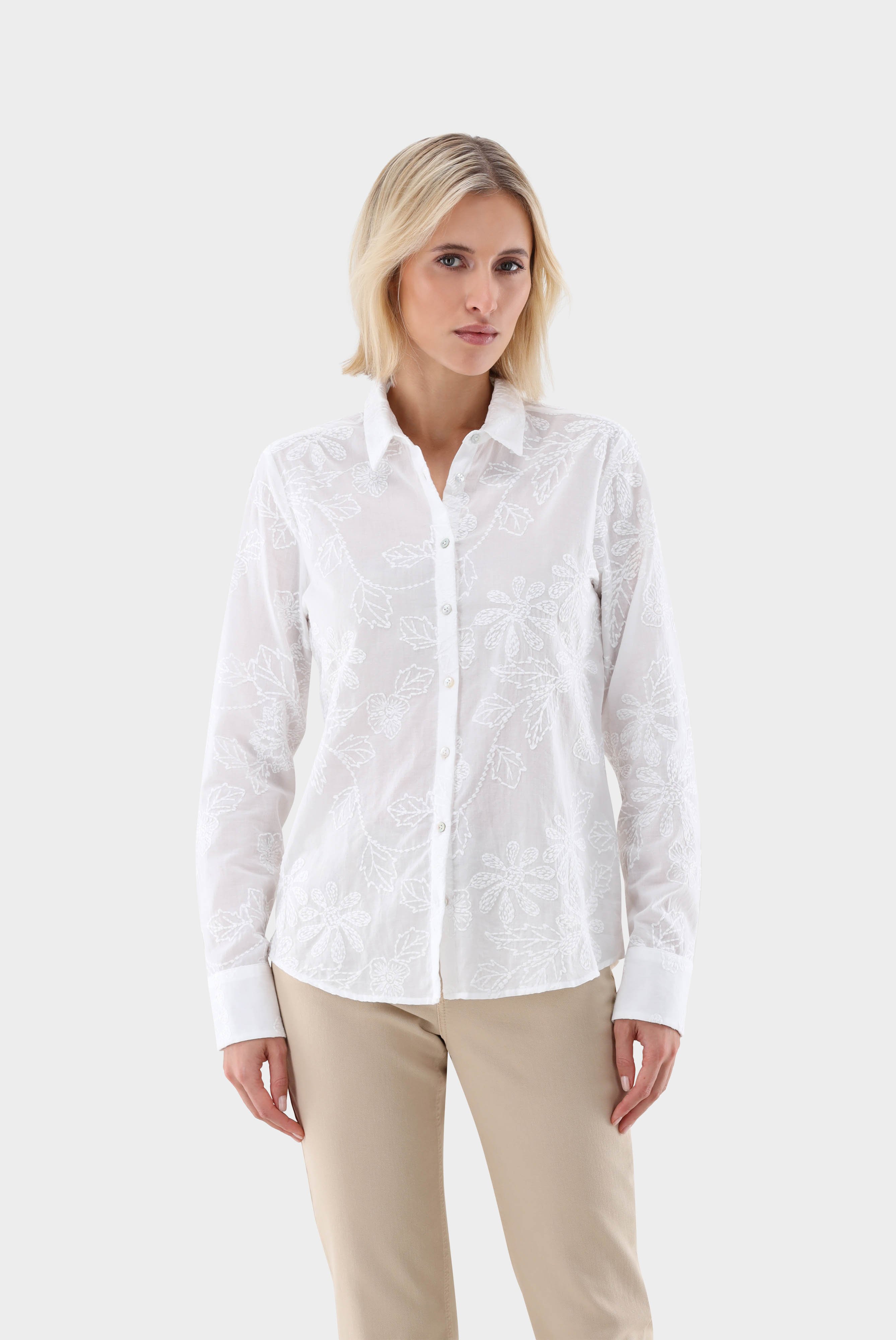 Casual Blouses+Fitted Shirt Blouse with floral Embroidery+05.511Z.07.151255.000.32