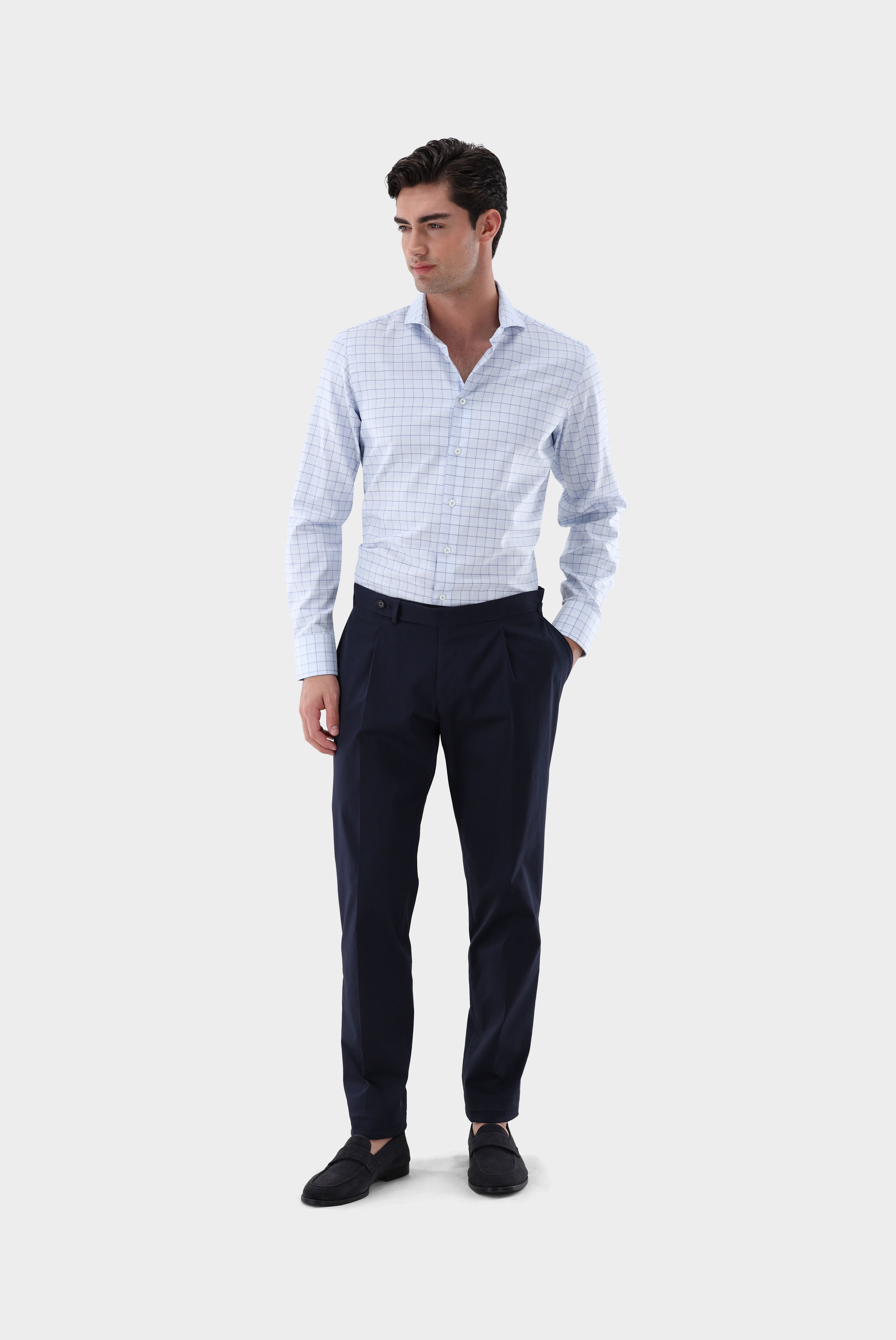 Businesshemd Kariertes aus Twill Tailor Fit günstig online kaufen