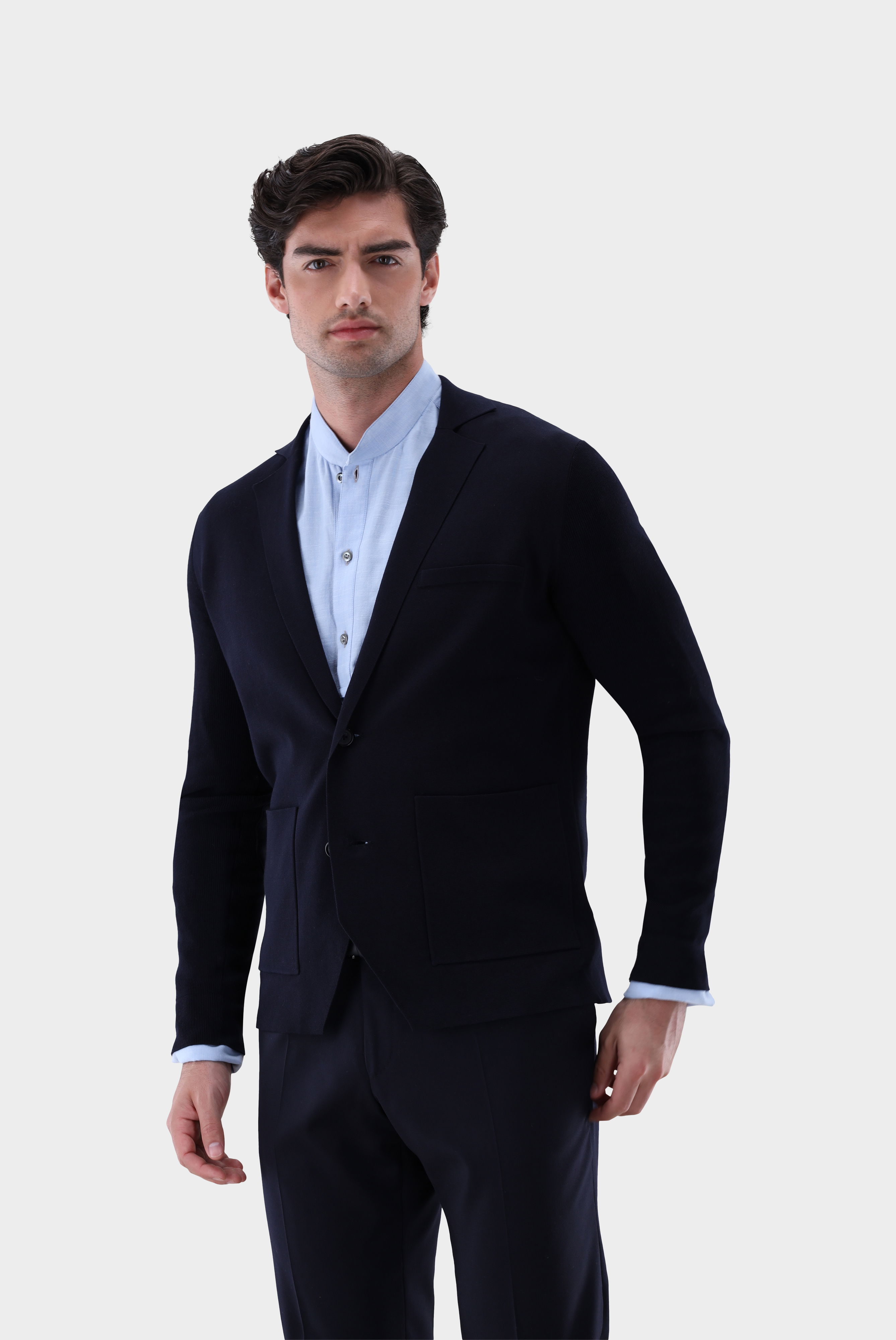 Strick-Blazer aus Air Cotton