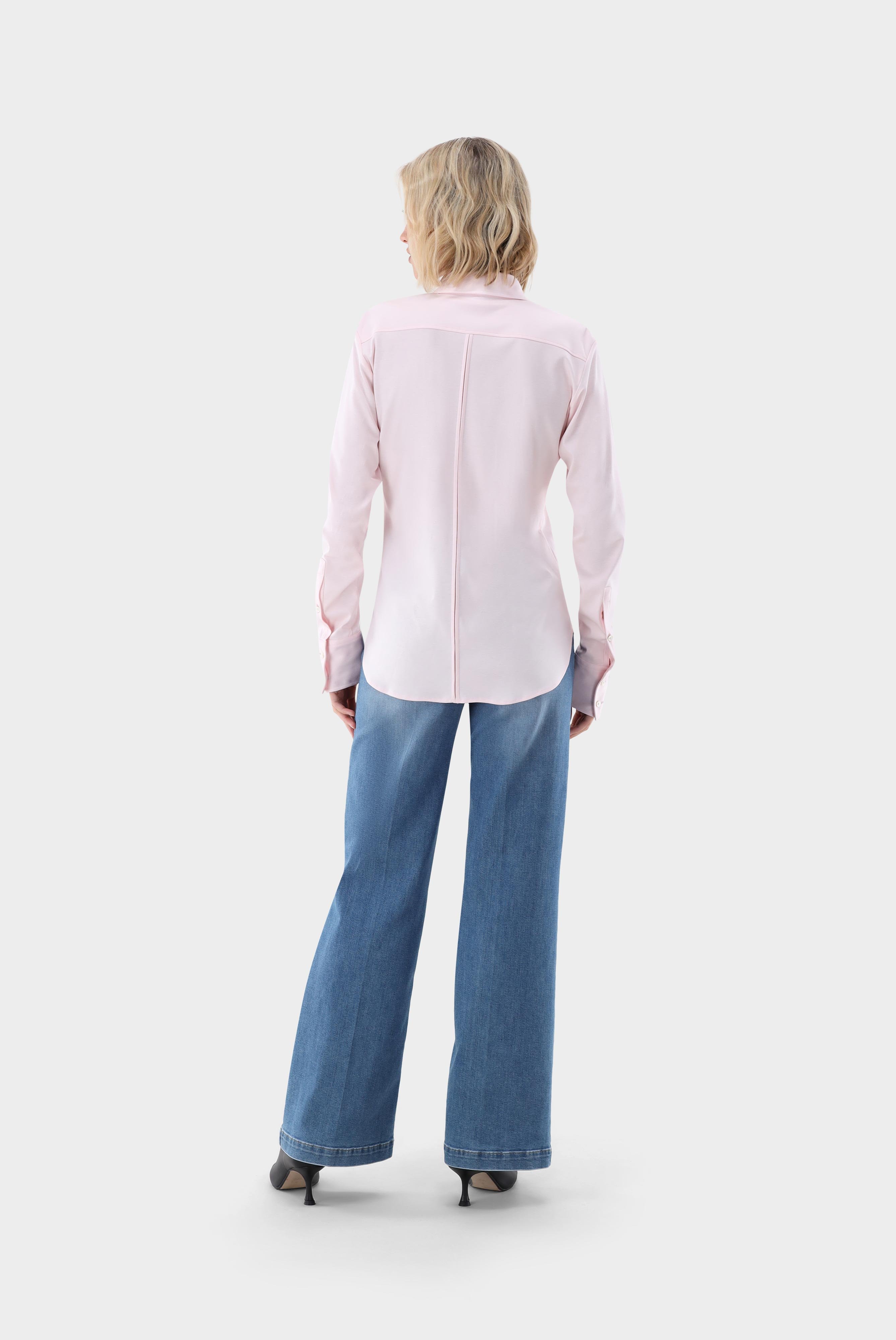 Casual Blusen+Taillierte Jersey Hemdbluse aus Schweizer Baumwolle+05.603Y..180031.510.44