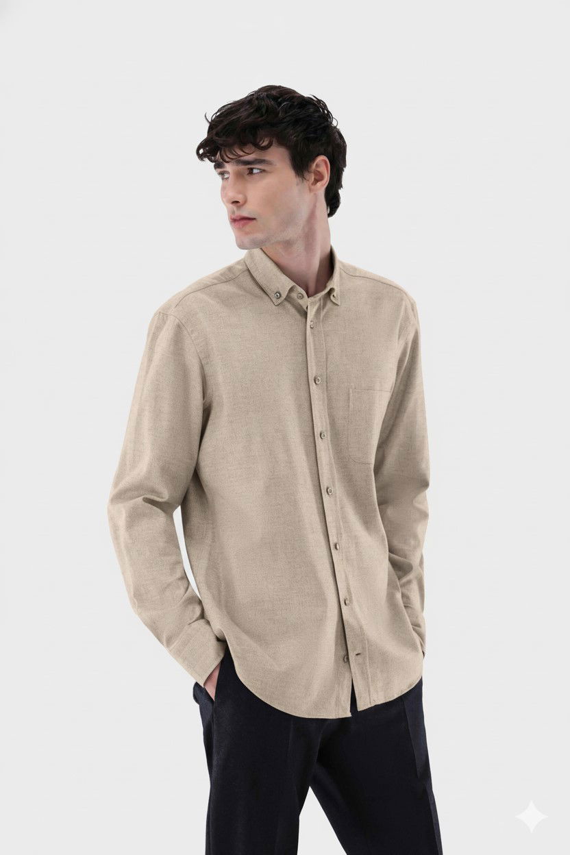 Flanellhemd mit Button Down Kragen