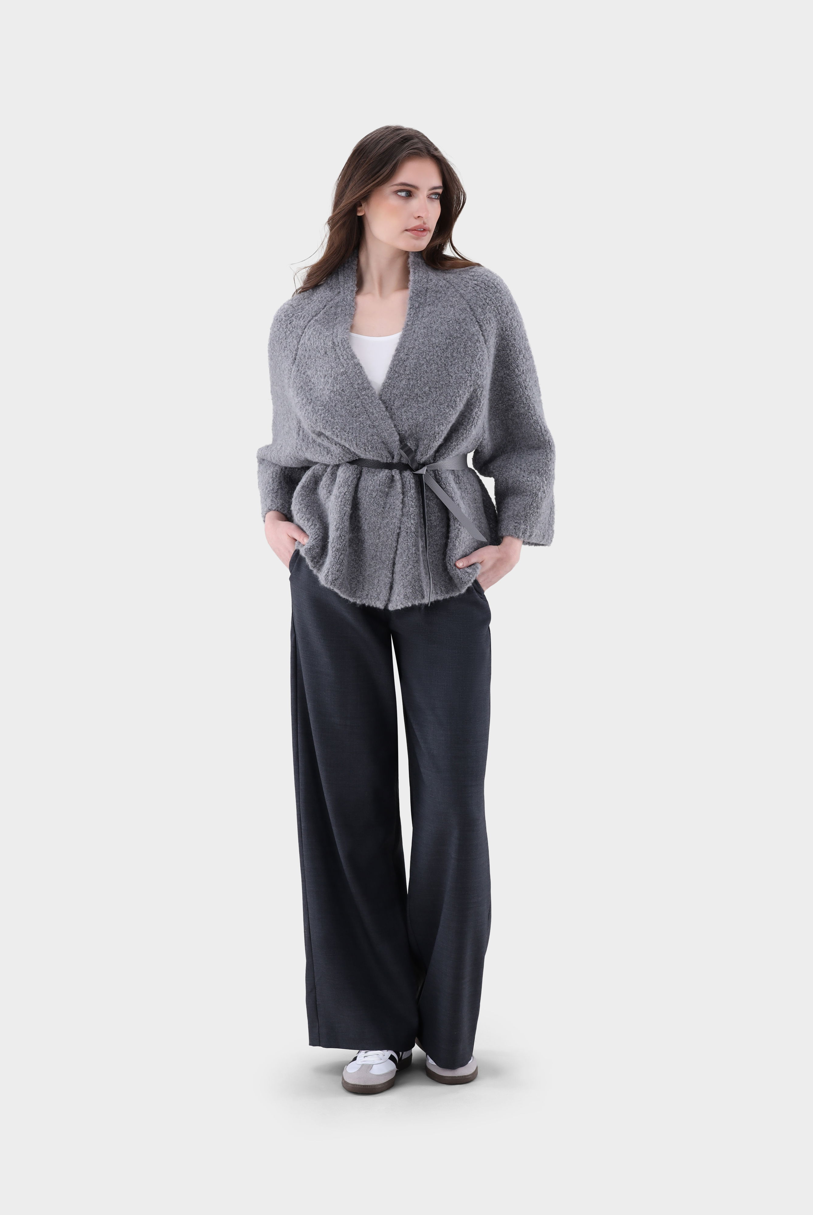 Strickjacke aus Teddy Strick günstig online kaufen