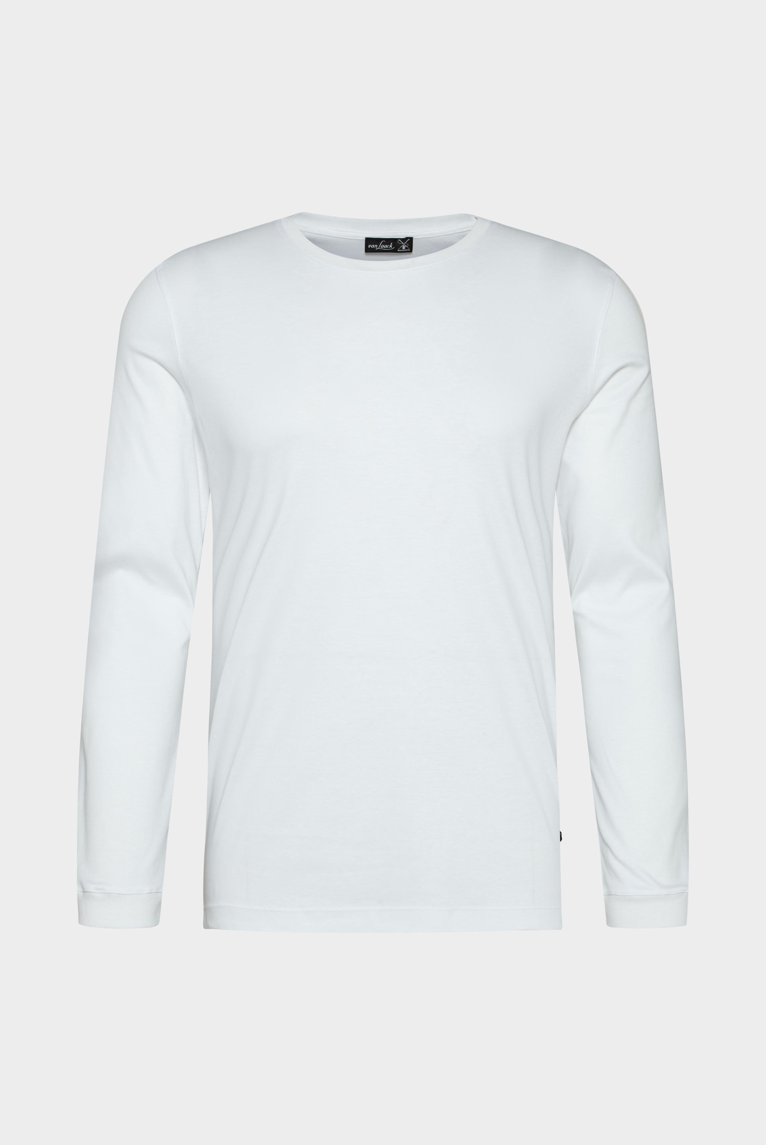 T-Shirts+Langarm Jersey T-Shirt mit Rundhals Slim Fit+20.1718.UX.180031.000.X3L