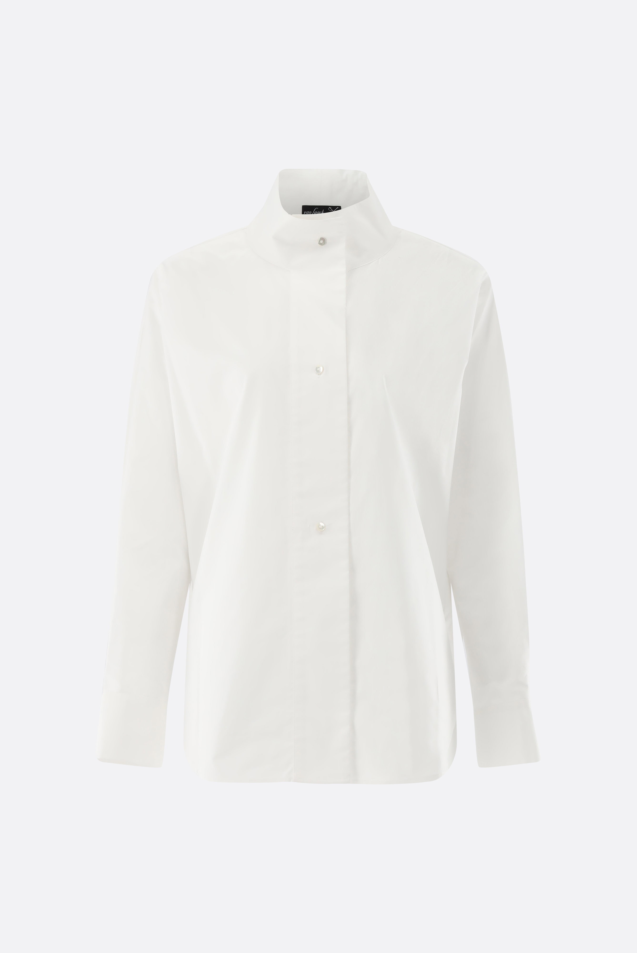 Bluse mit hohem Stehkragen