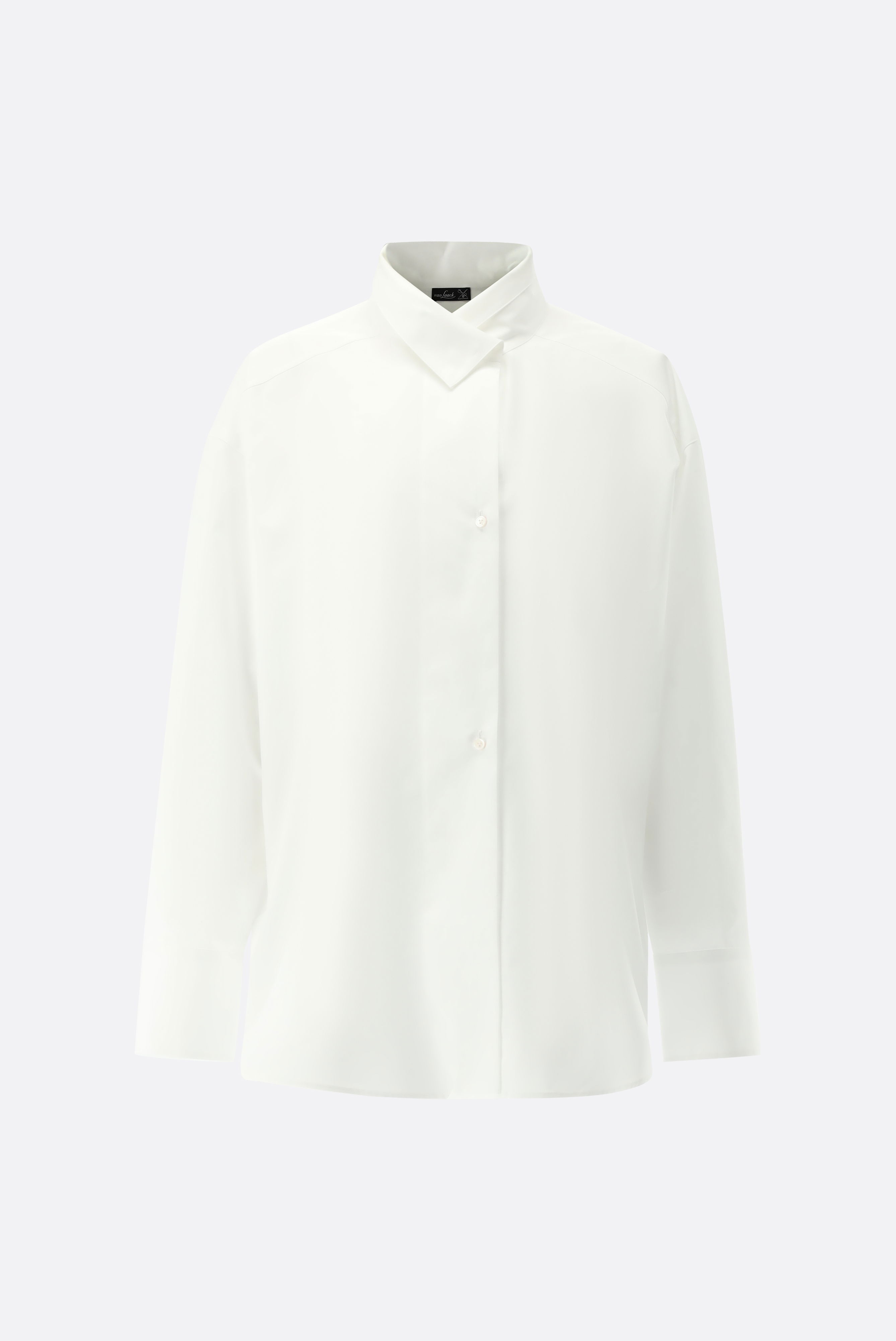 Blouse with High Stand-Up Collar loose fit