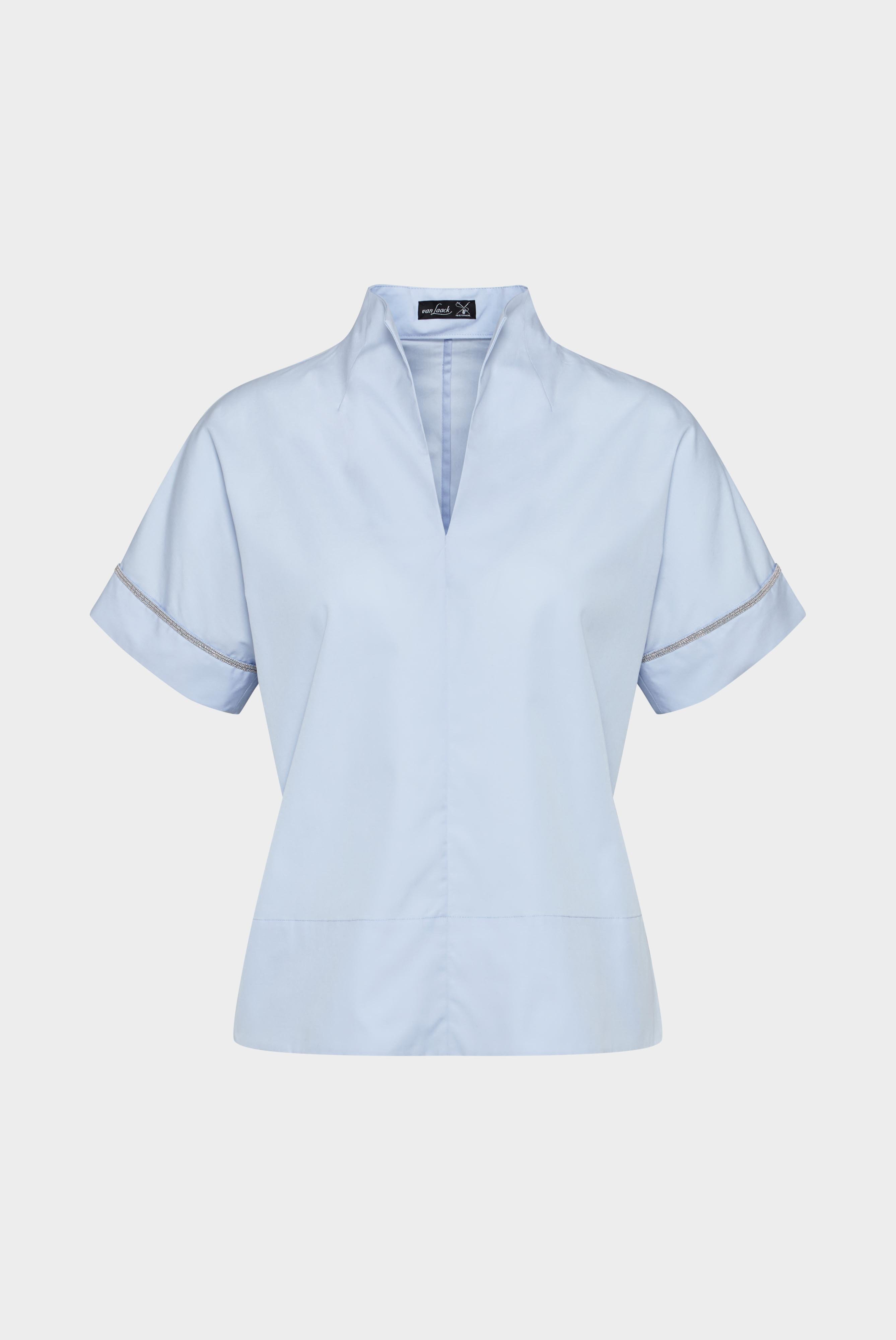 Business Blouses+Cup collar blouse with ribbon detail in cotton poplin+05.525U.24.130648.715.34
