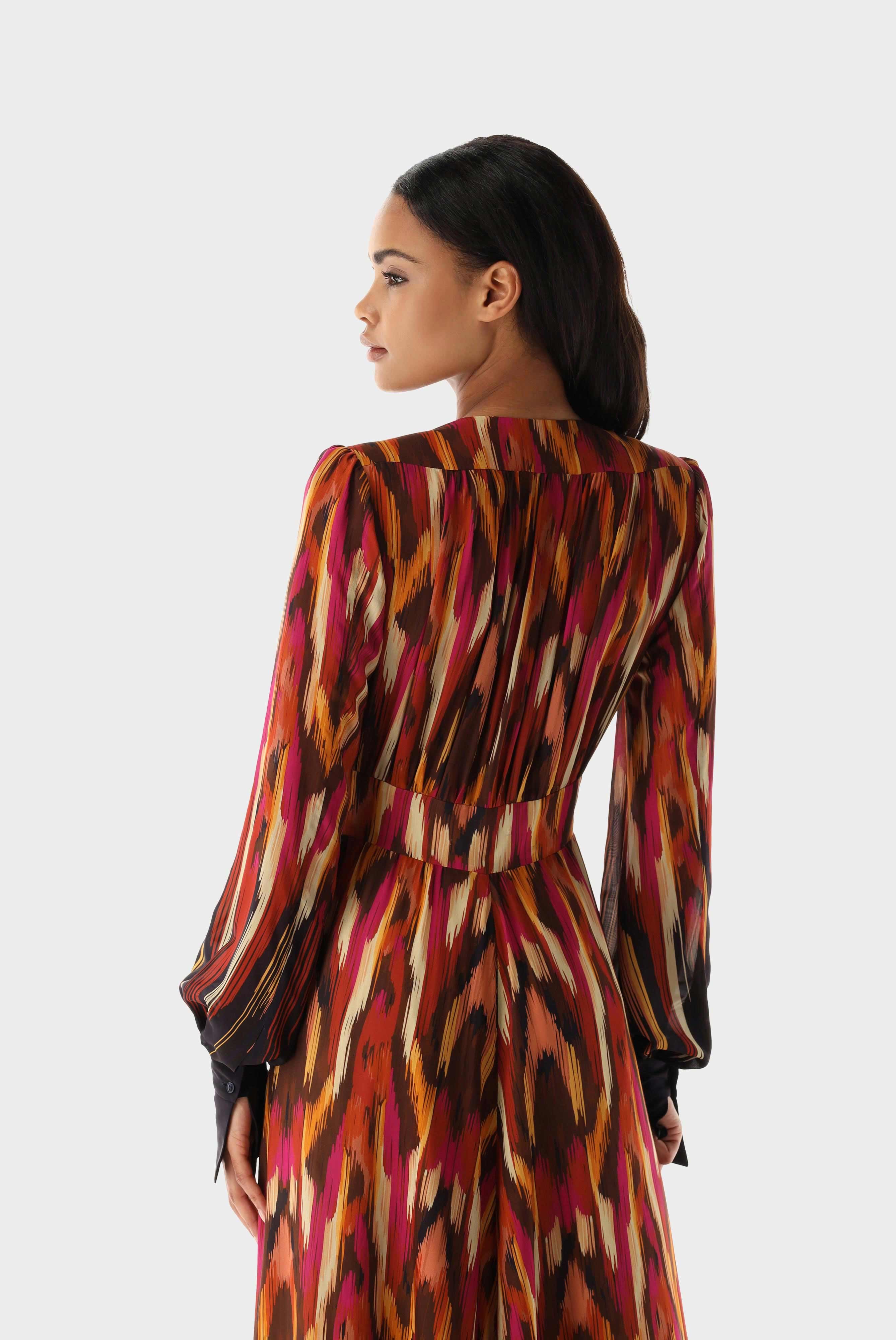Kleider & Röcke+Maxi-Slip-On-Kleid aus Viskose mit Kunstdruck+05.656H.52.171885.345.36