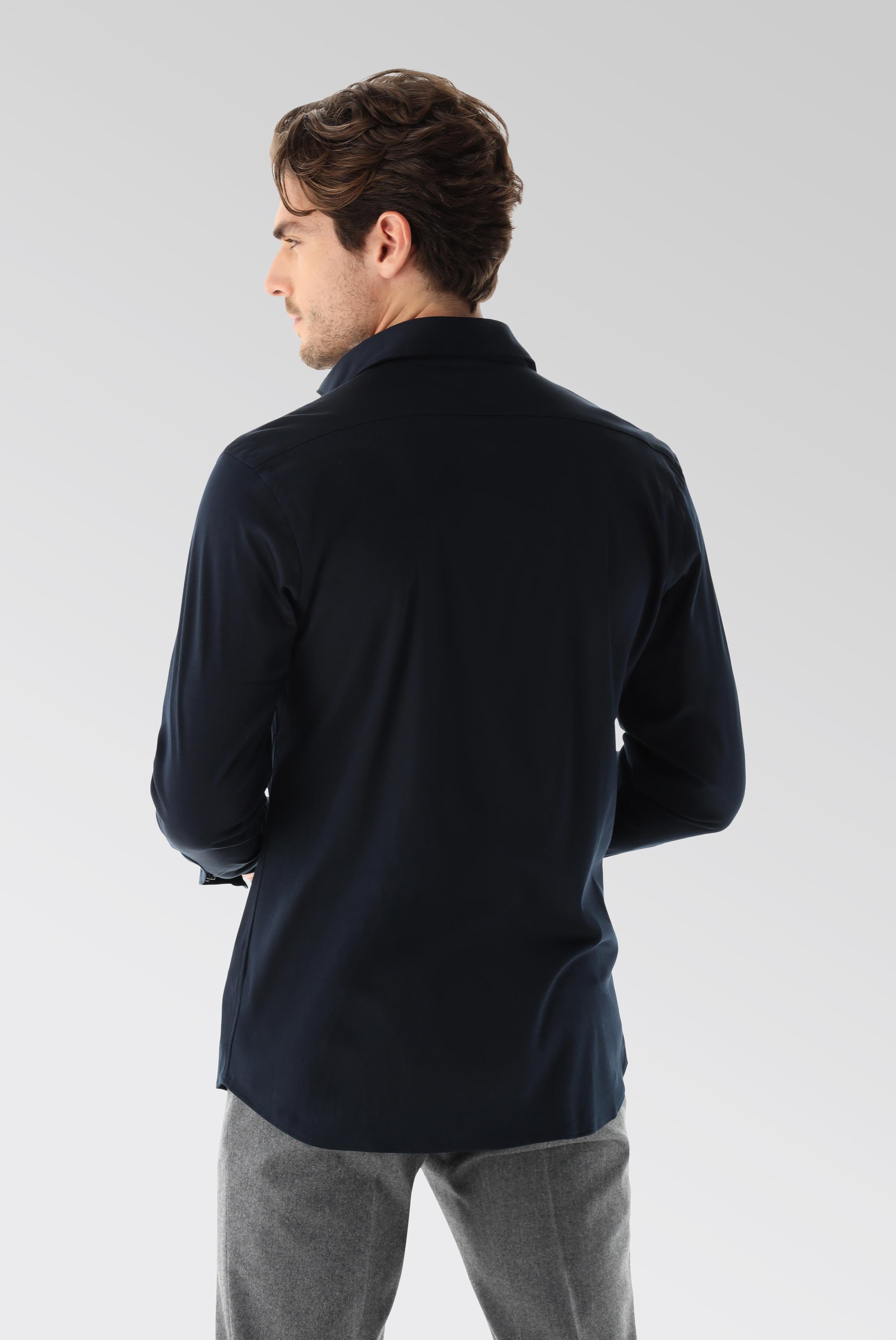 Bügelleichte Hemden+Jersey Hemd mit glänzender Optik Tailor Fit+20.1683.UC.180031.790.L