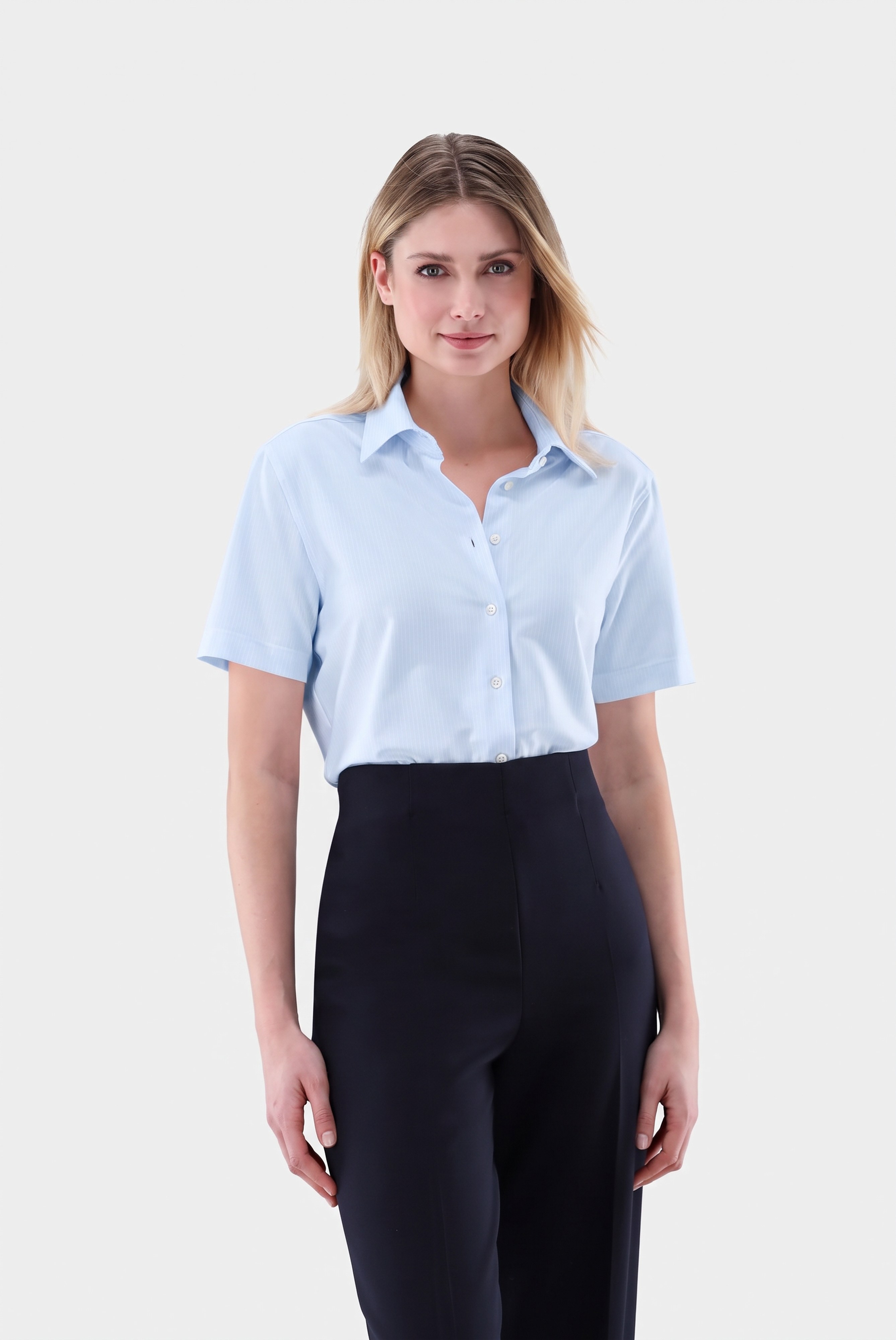 Bluse mit 4-Wege Stretch gestreift