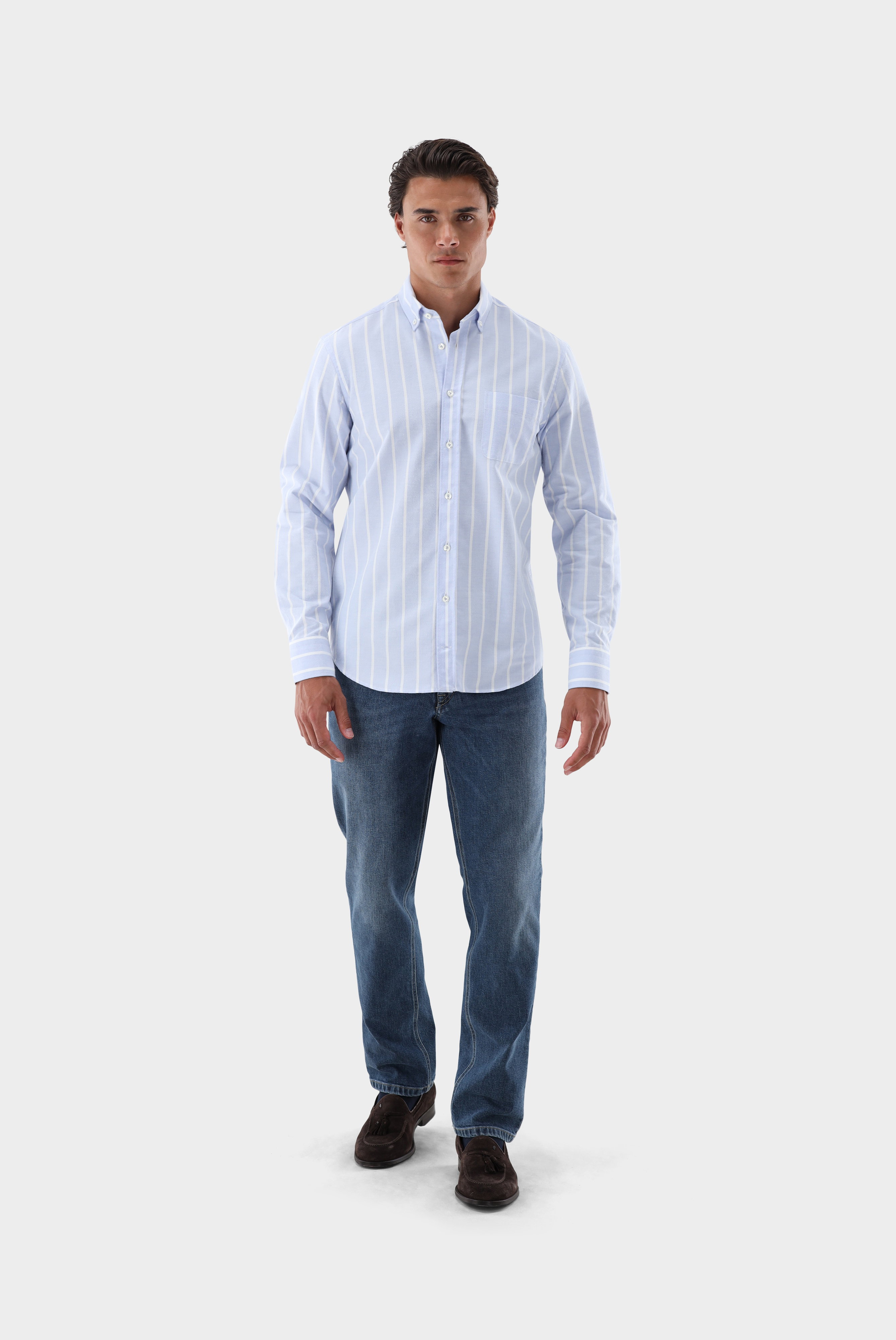 Jeans with stretch and straight leg