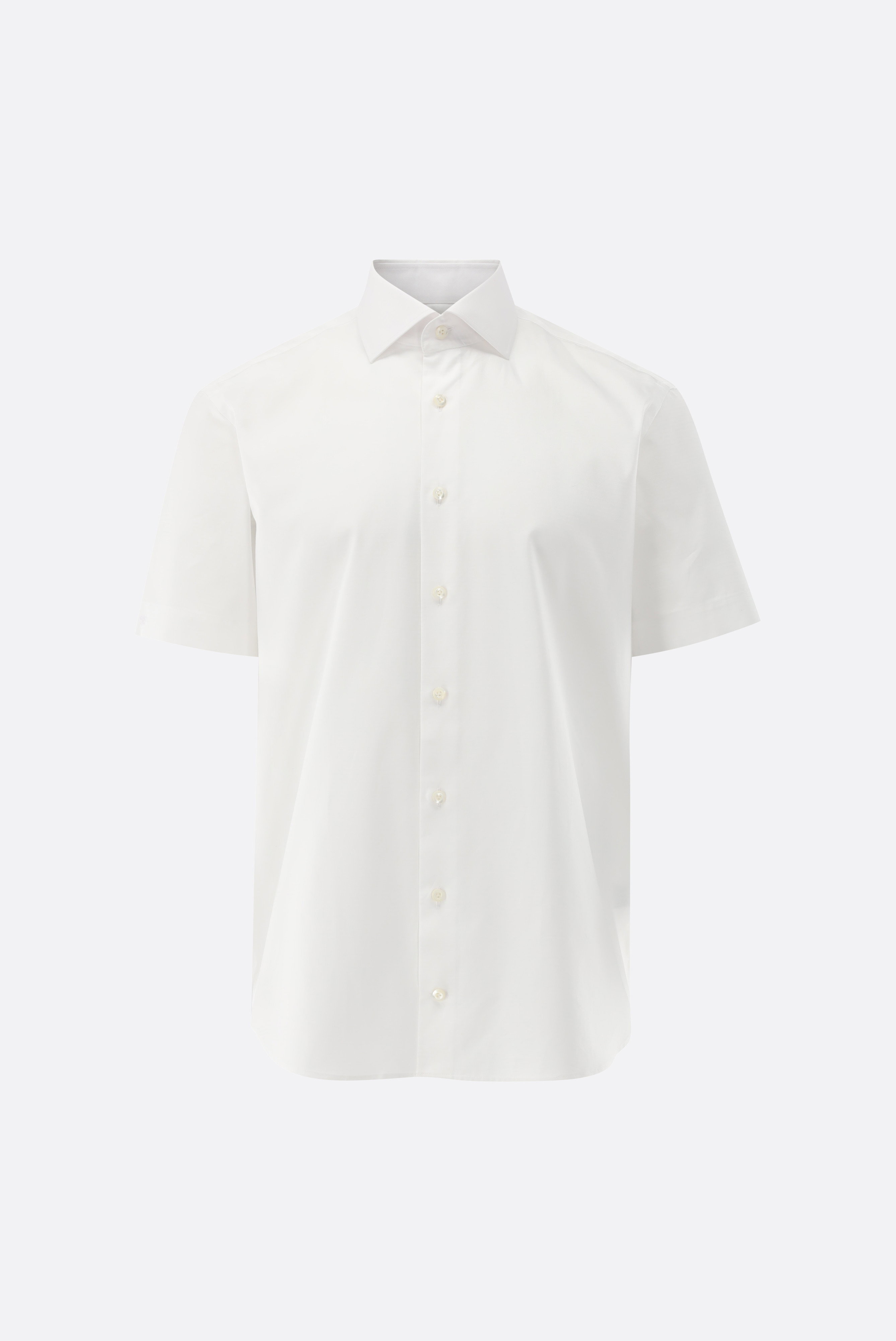 Kurzarmhemd aus Dobby Gewebe mit Haifischkragen günstig online kaufen