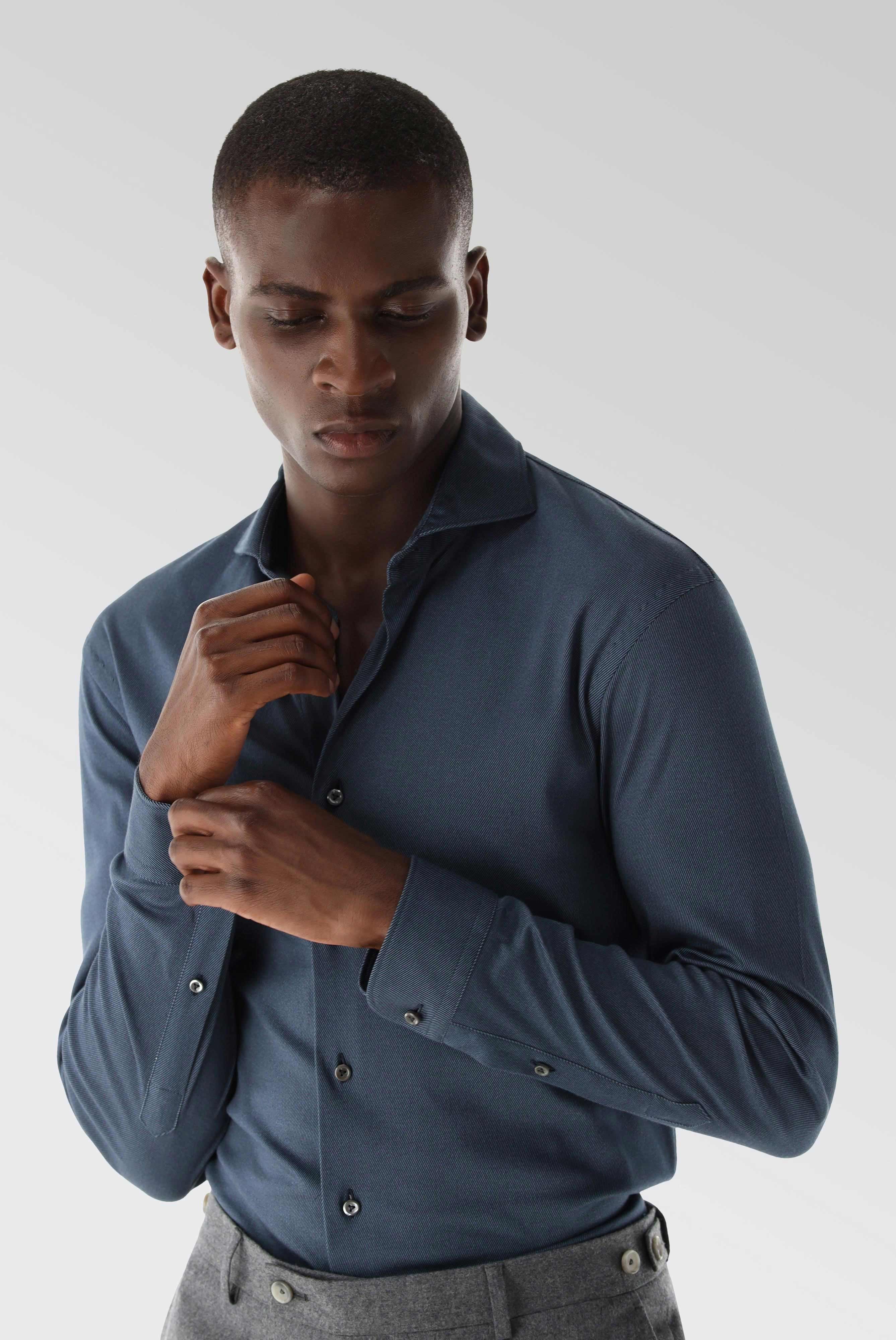 Casual Shirts+Jersey Shirt with a Twill Print Tailor Fit+20.1683.UC.187749.782.S