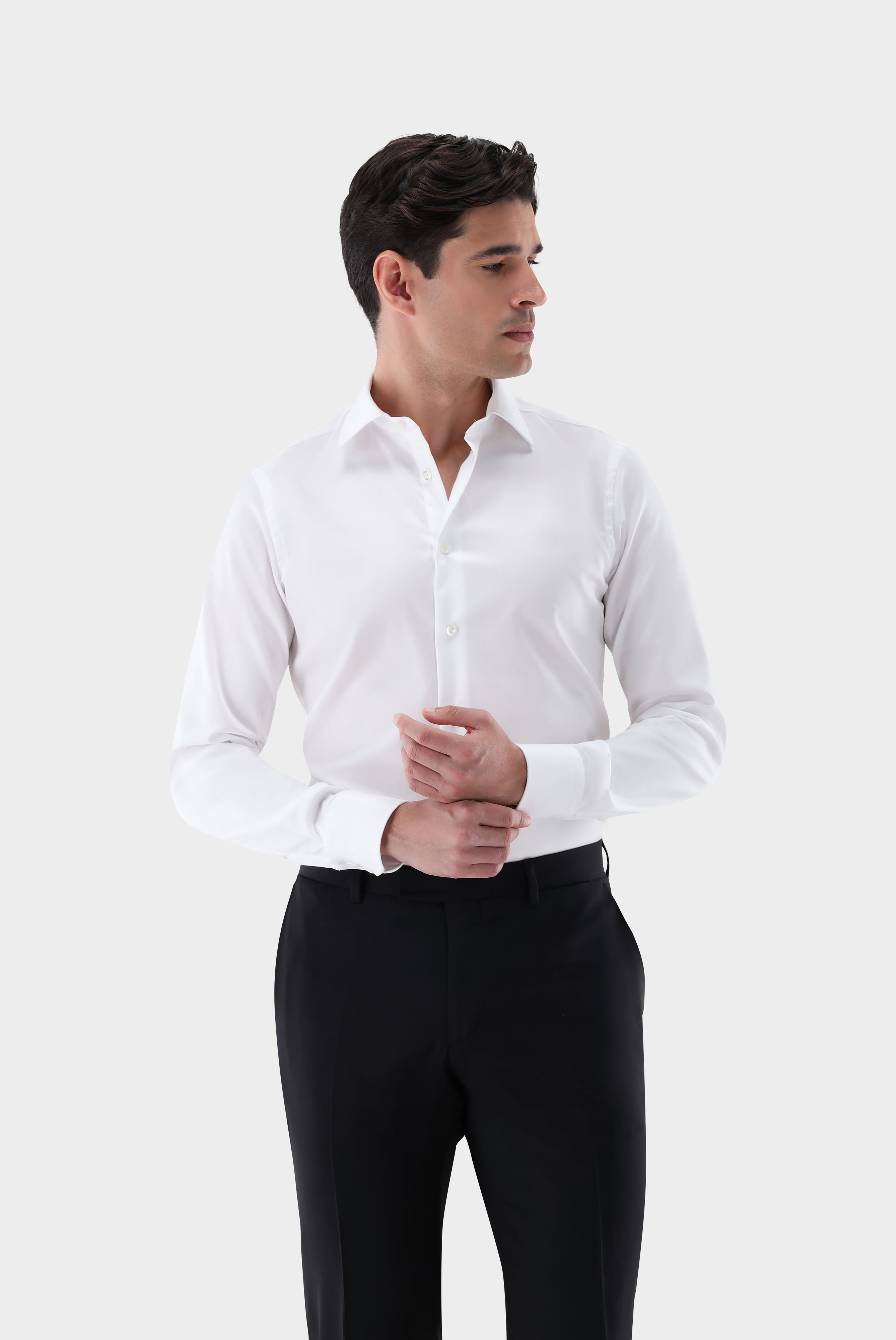 Twill-Hemd bügelfrei Slim Fit