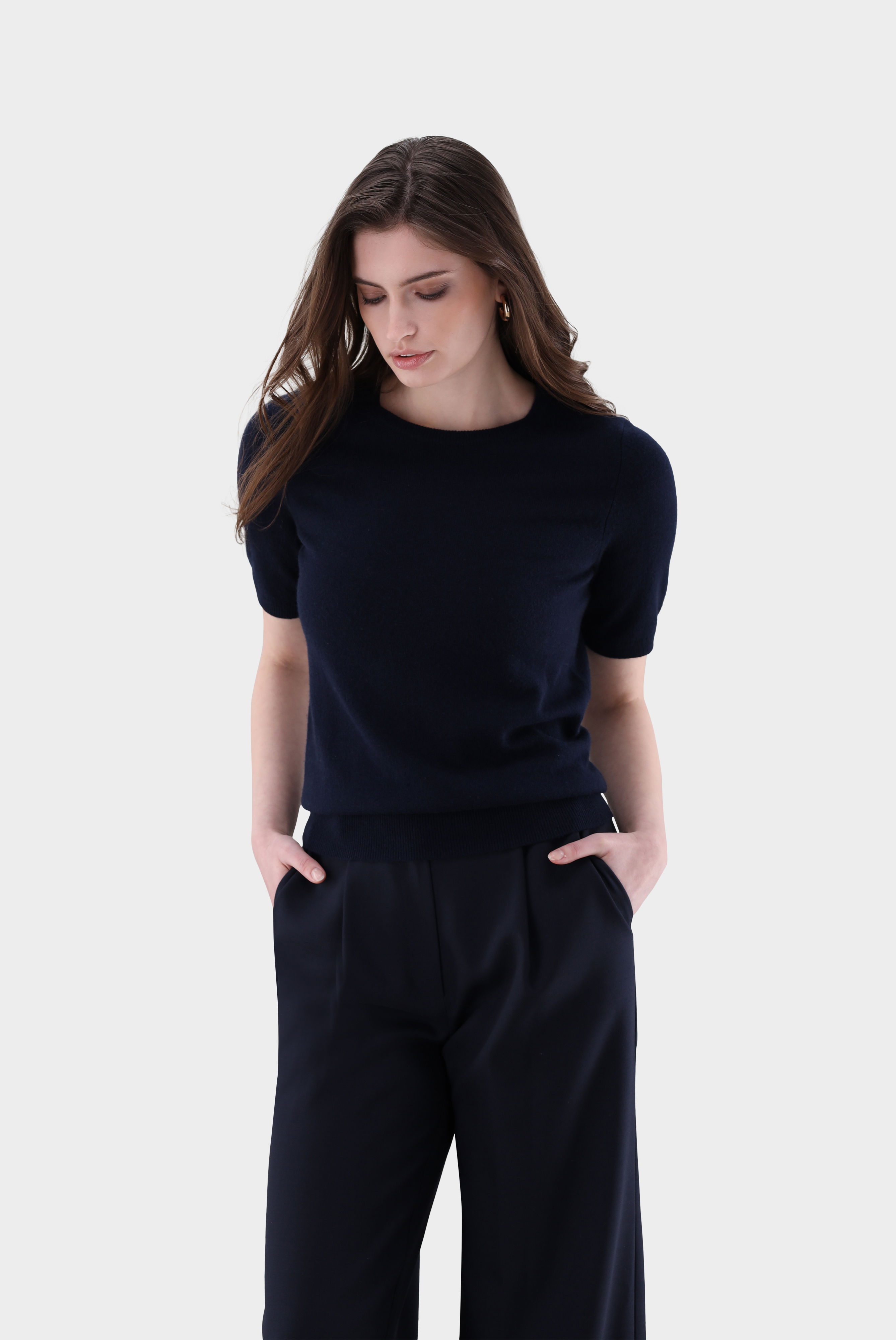 T-Shirt gestrickt aus Kaschmir