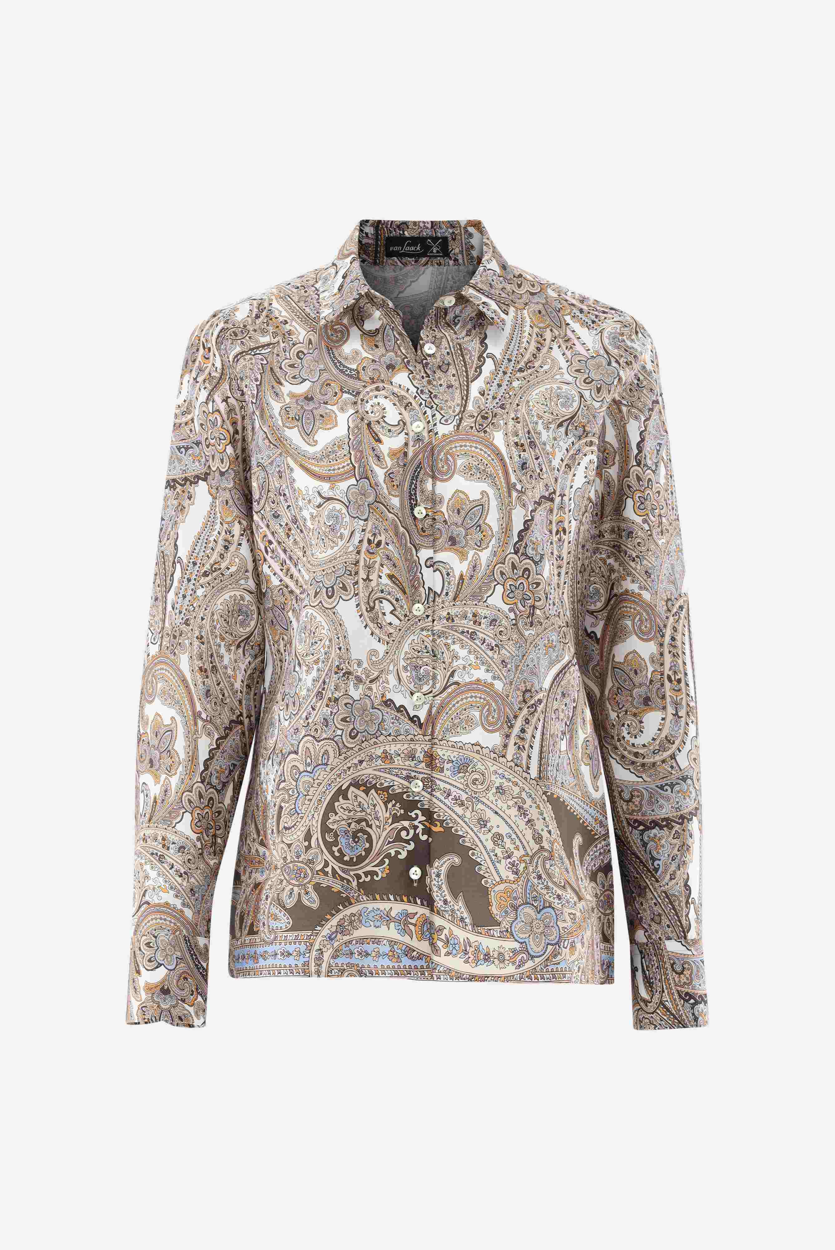 Taillierte Hemdbluse mit Paisley Druck günstig online kaufen
