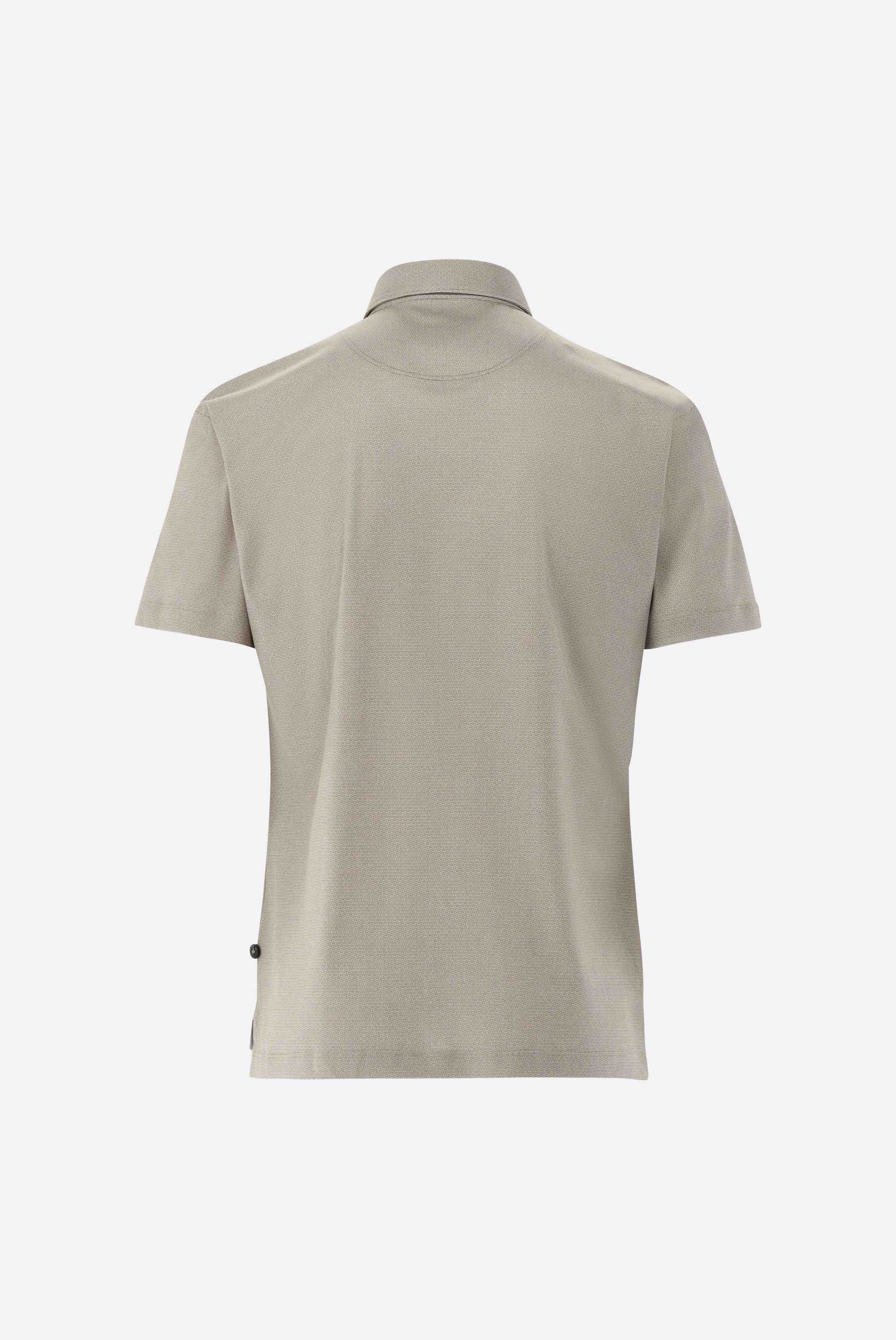 Poloshirts+Jersey-Poloshirt mit Mikrodruck aus Swiss Cotton+20.1720.UC.187754.130.S