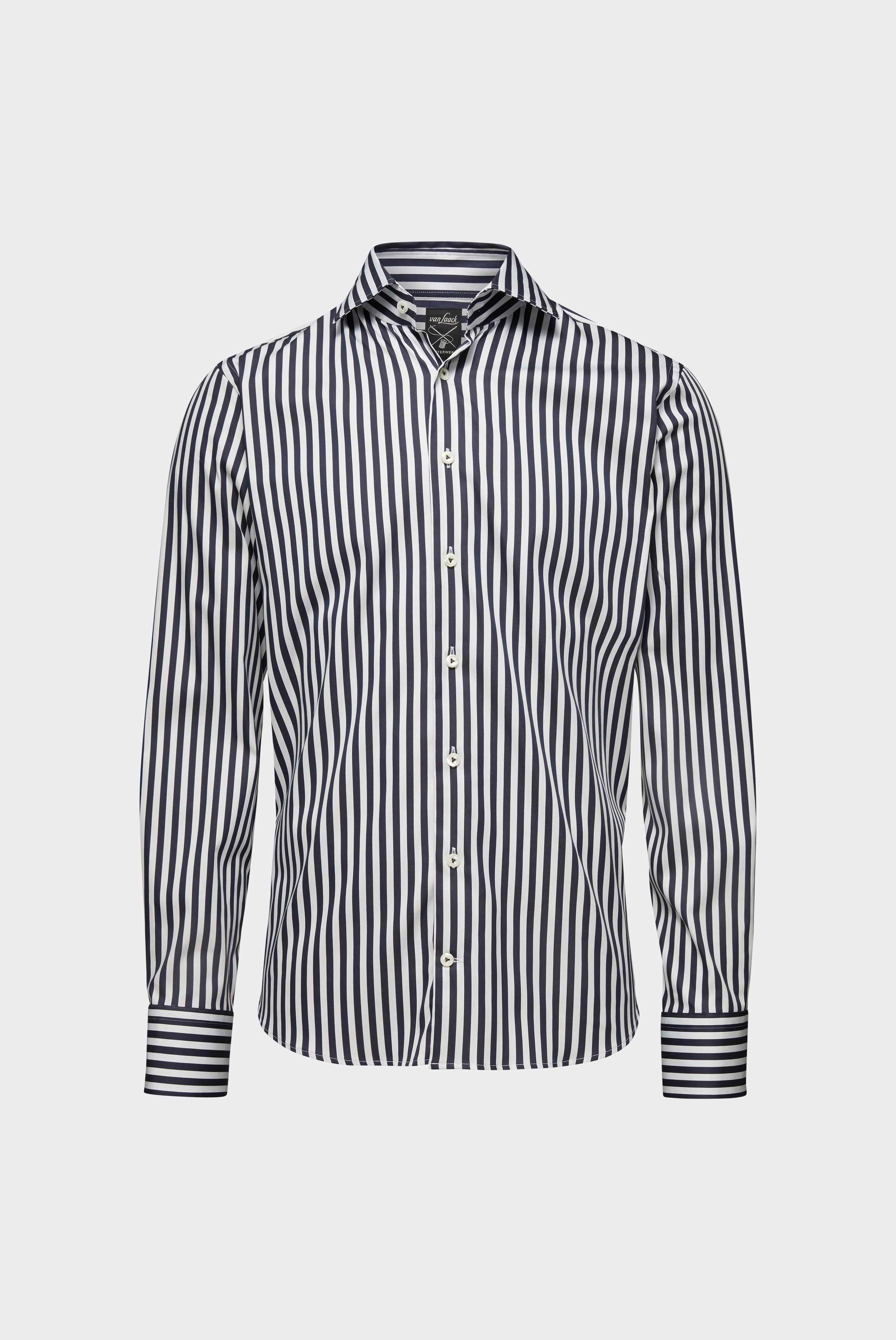 Casual Shirts+Striped Shirt in Cotton Stretch Tailor Fit+20.3283.NV.171959.790.38