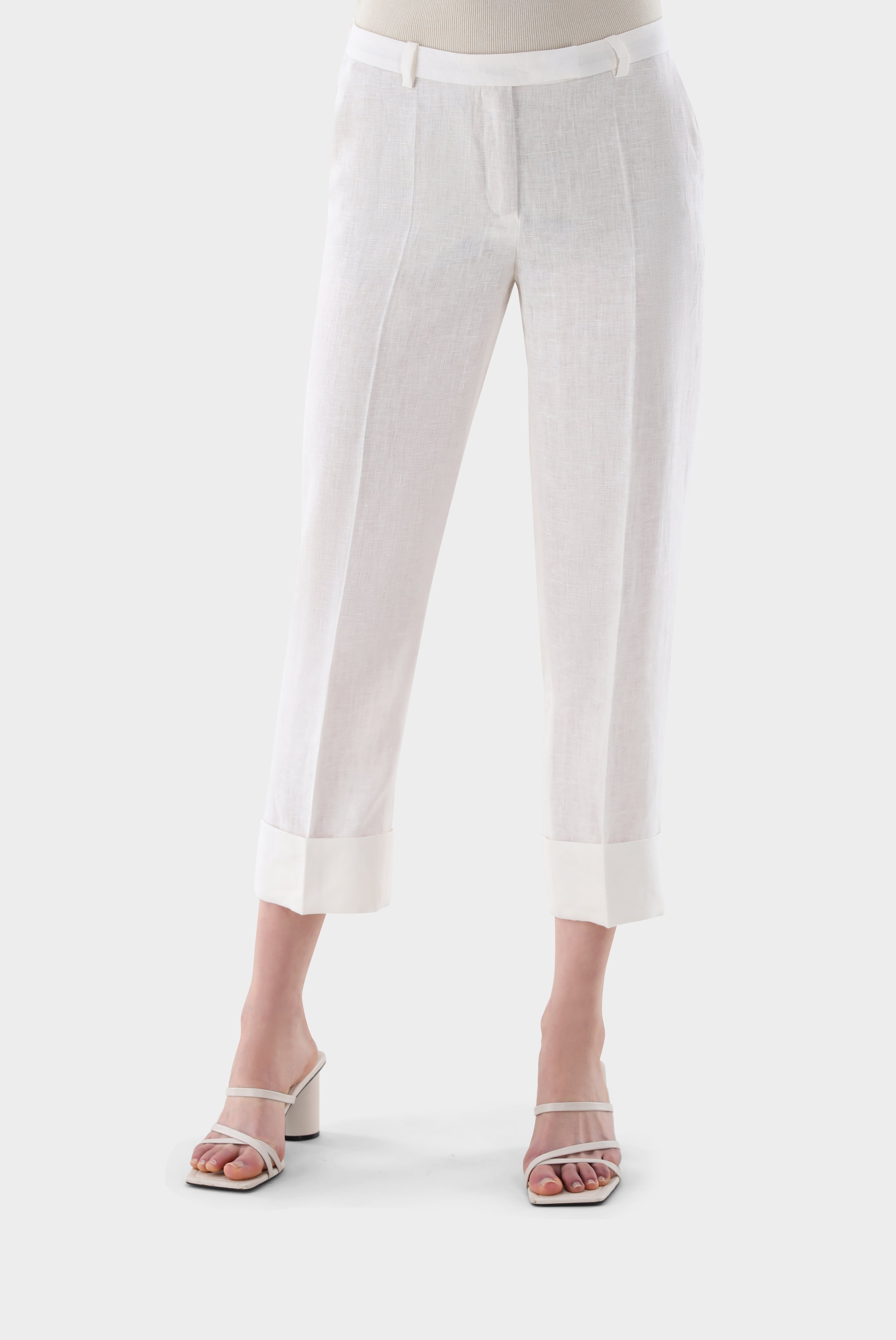 Jeans & Trousers+Linen Pants with Cuff+05.657V..H50555.110.36