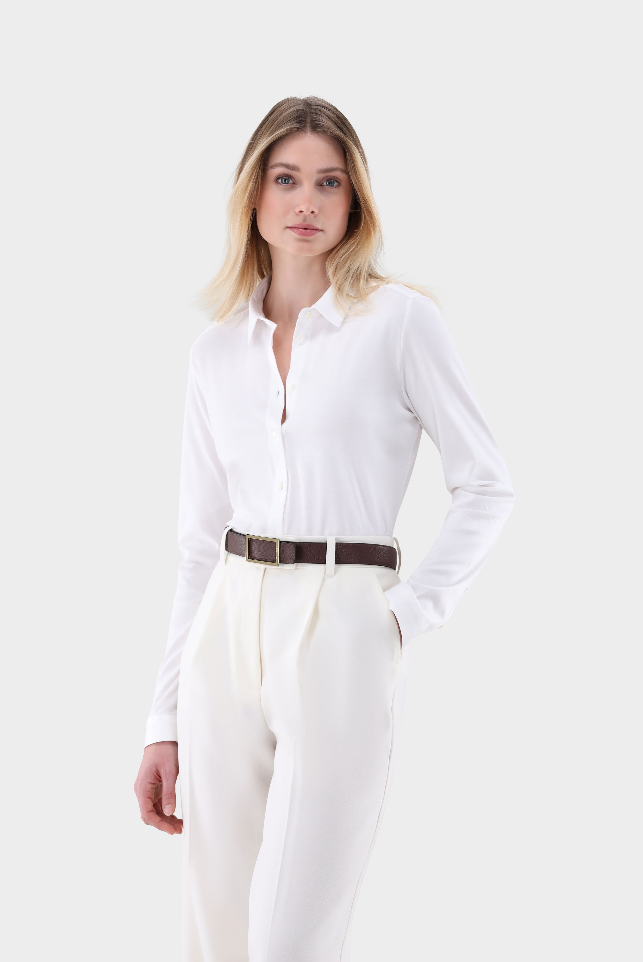 Jersey Shirt Blouse in Swiss Cotton