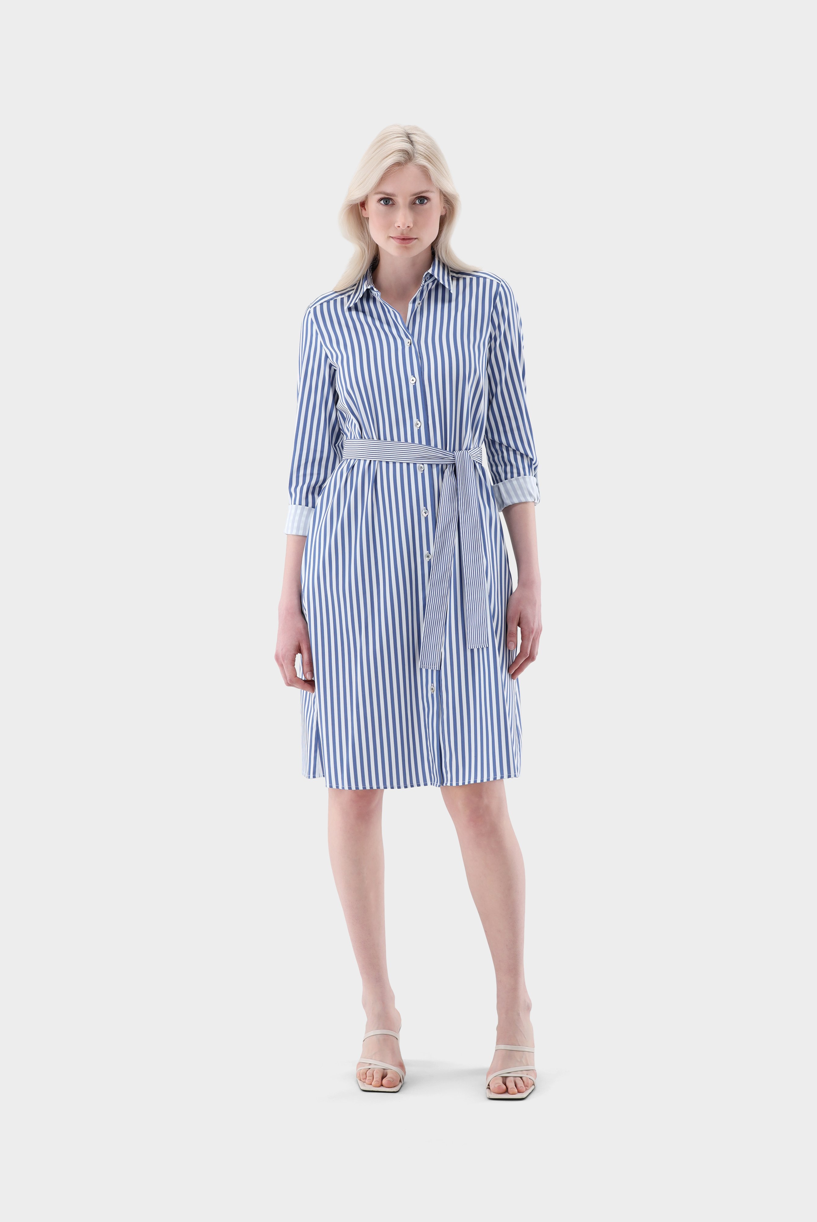 Dresses & Skirts+Knee-Length Shirt Dress with Tie Belt+05.658Z.S5.171959.740.34