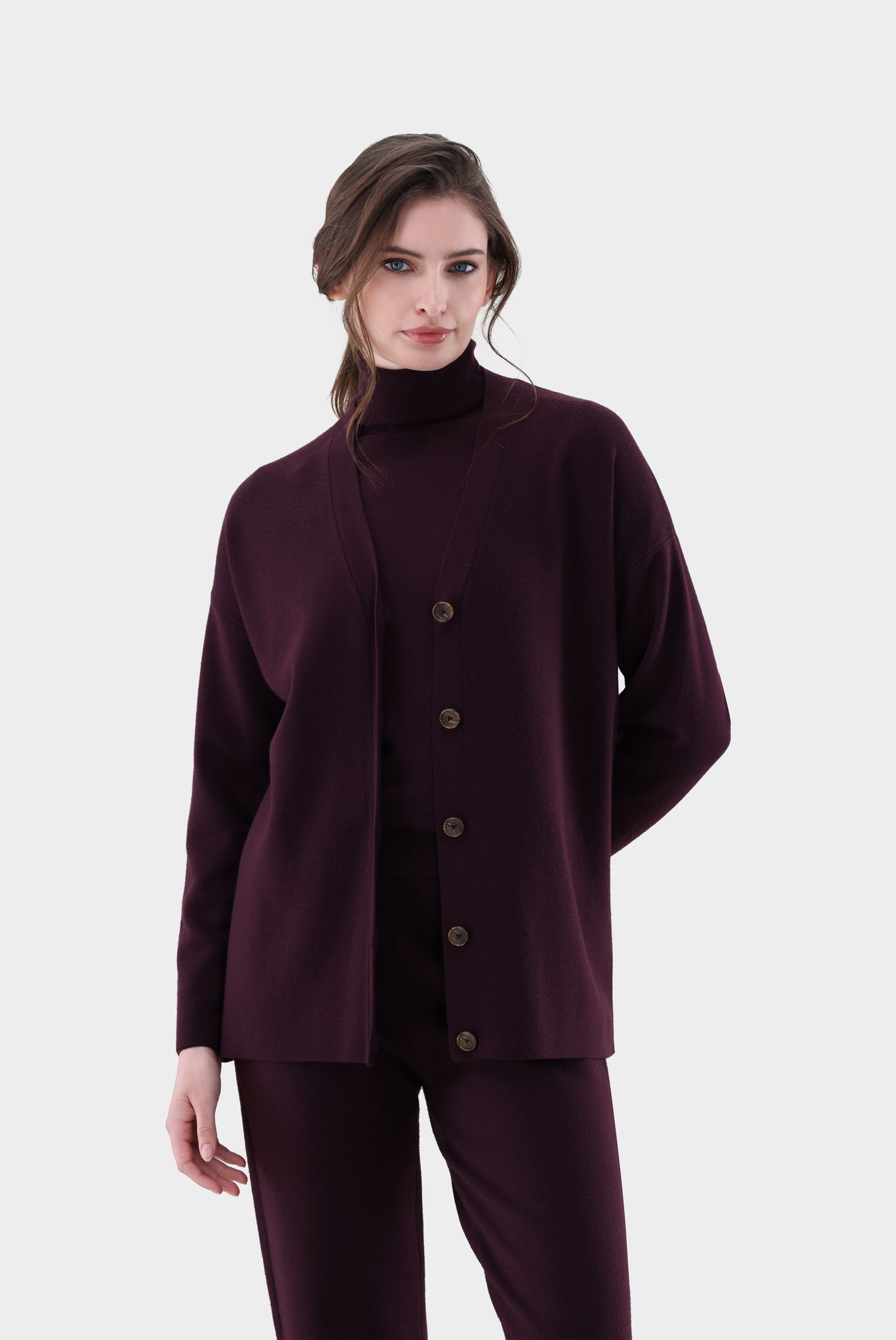 Knit polo | with merino and lamé | van Laack