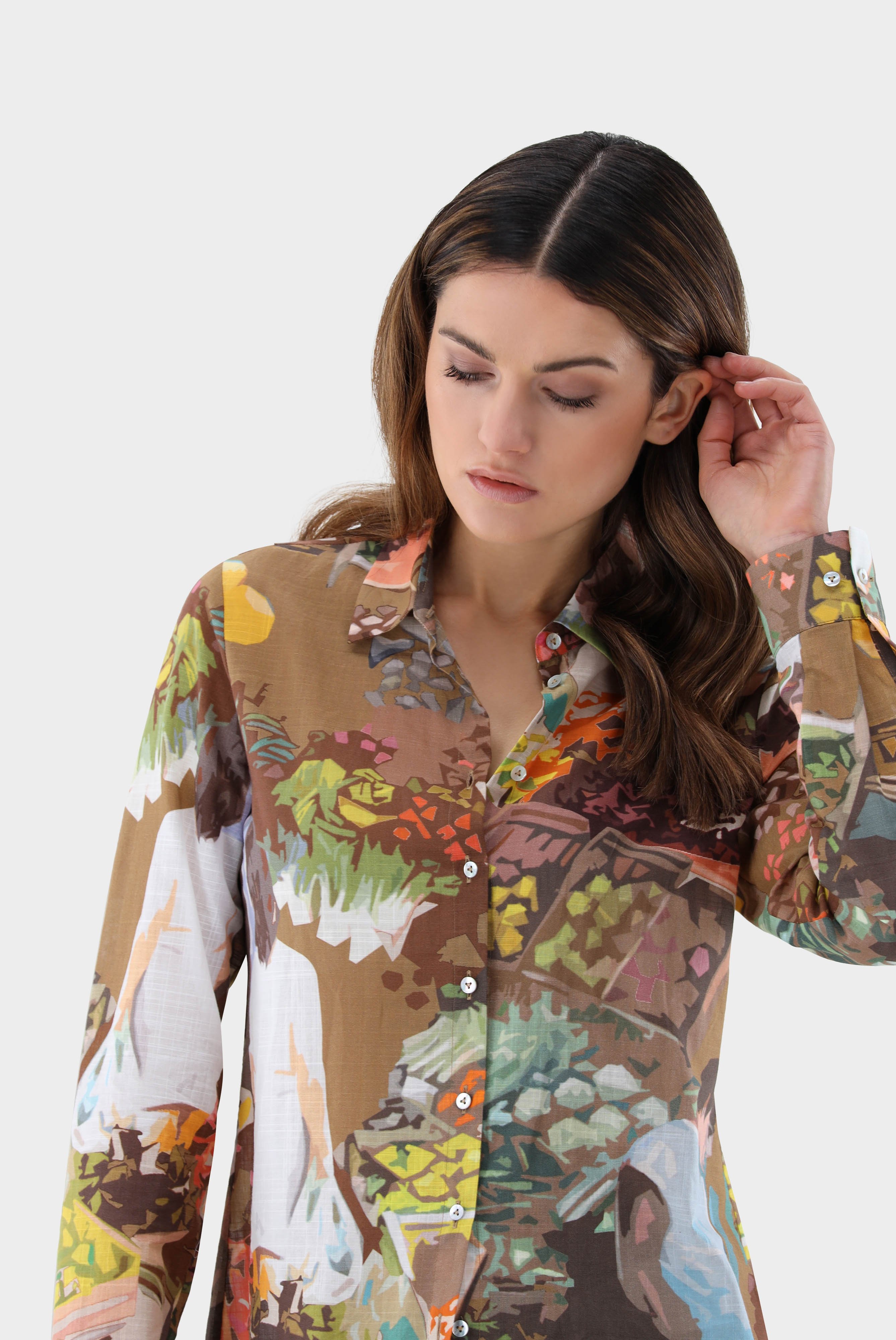 Casual Blouses+Fitted Blouse with Print+05.5442.3U.172044.140.32