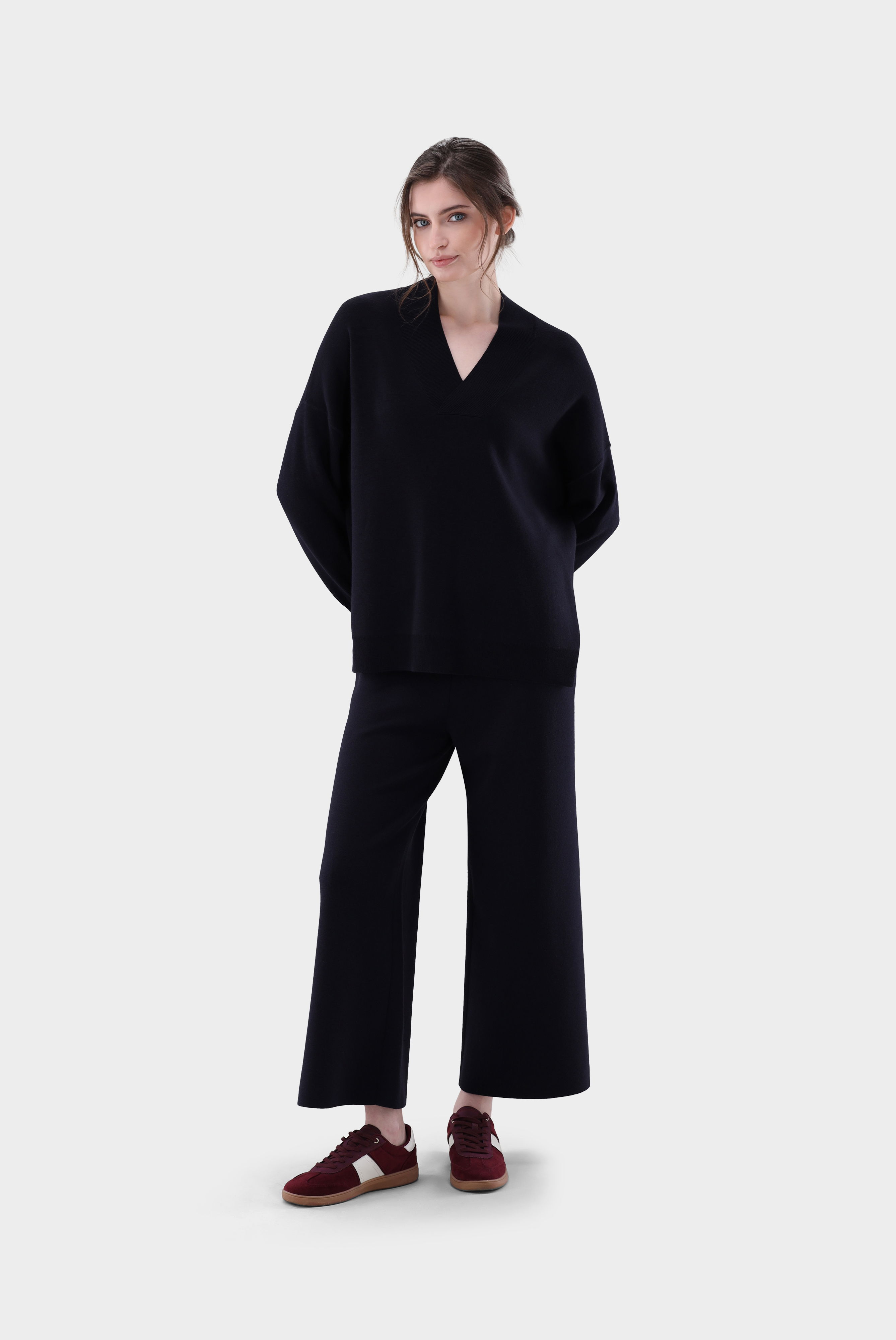 Pullover oversized mit V-Ausschnitt günstig online kaufen