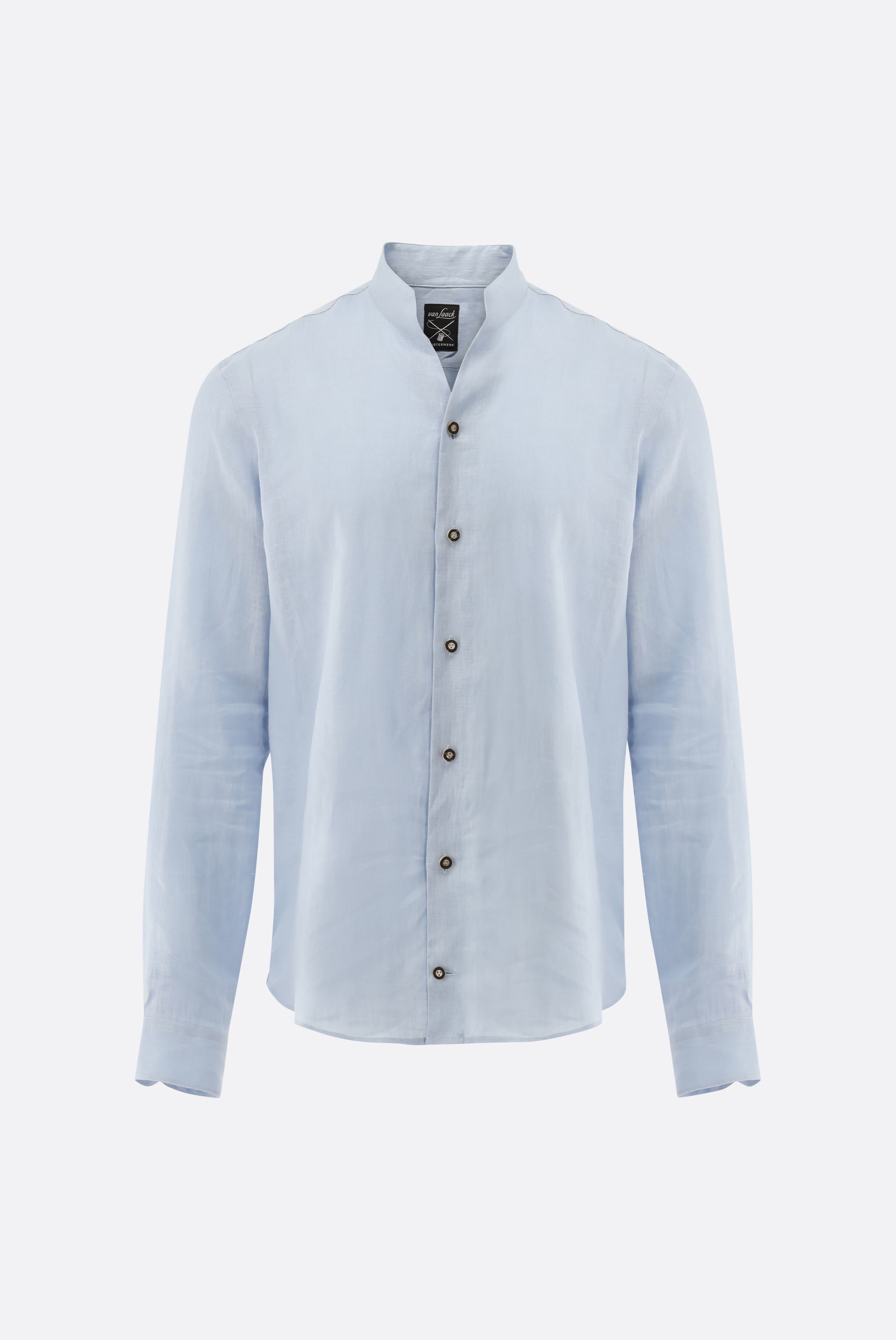 Stehkragen Hemd aus Leinen günstig online kaufen