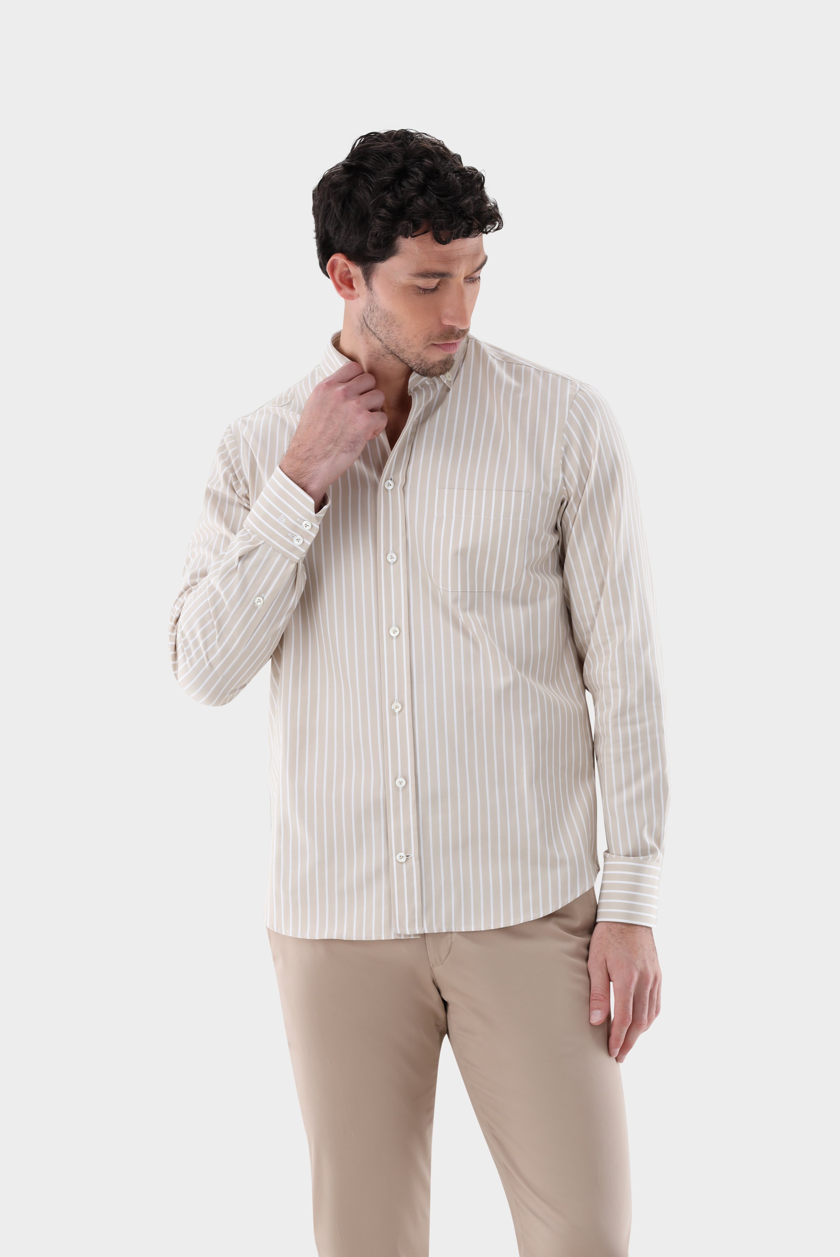 Casual Shirts+Striped Oxford Shirt Tailor Fit+20.2013.AV.151956.120.38