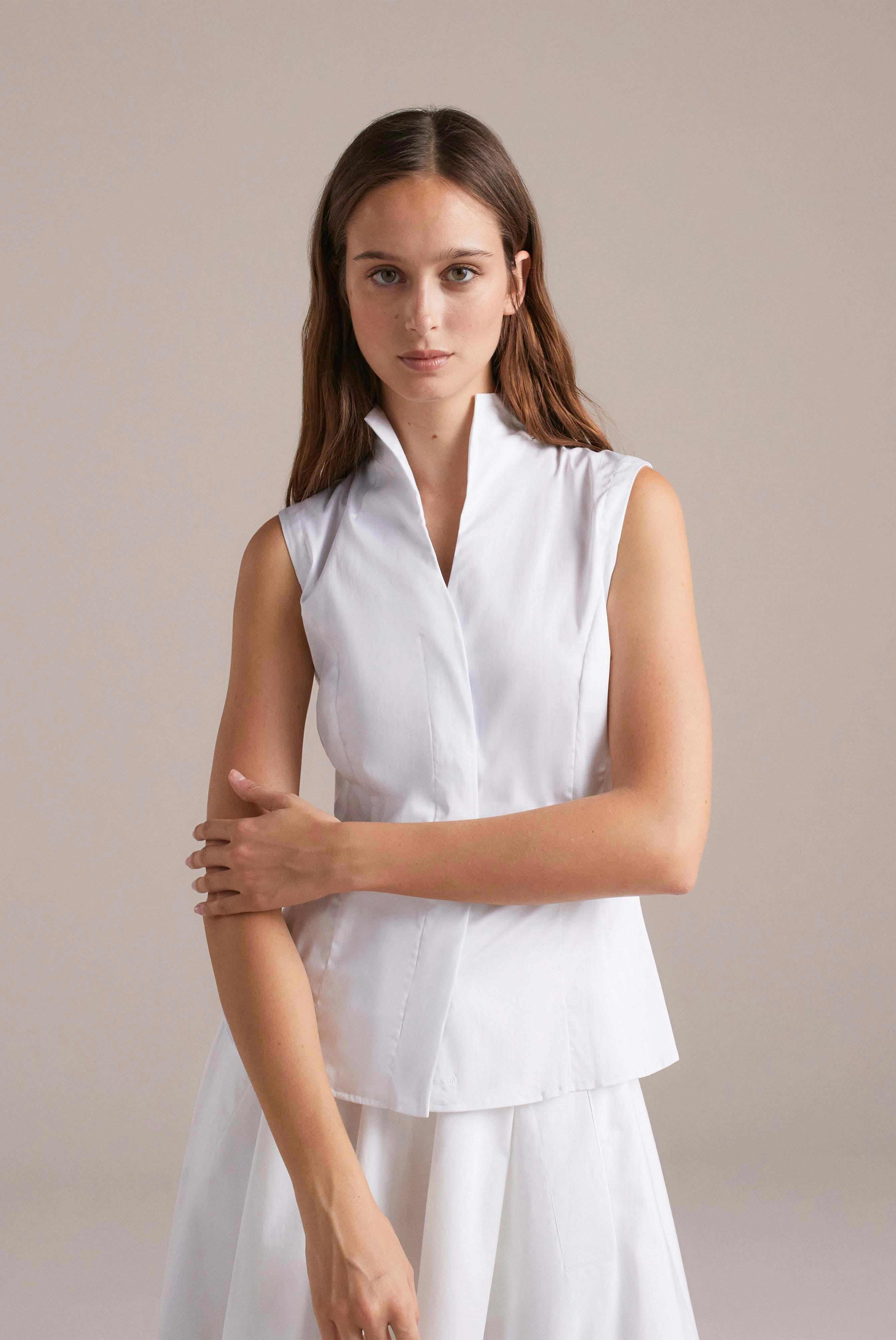 Business Blouses+Sleevless Chalice Collar Blouse+03.5857.73.130830.000.48