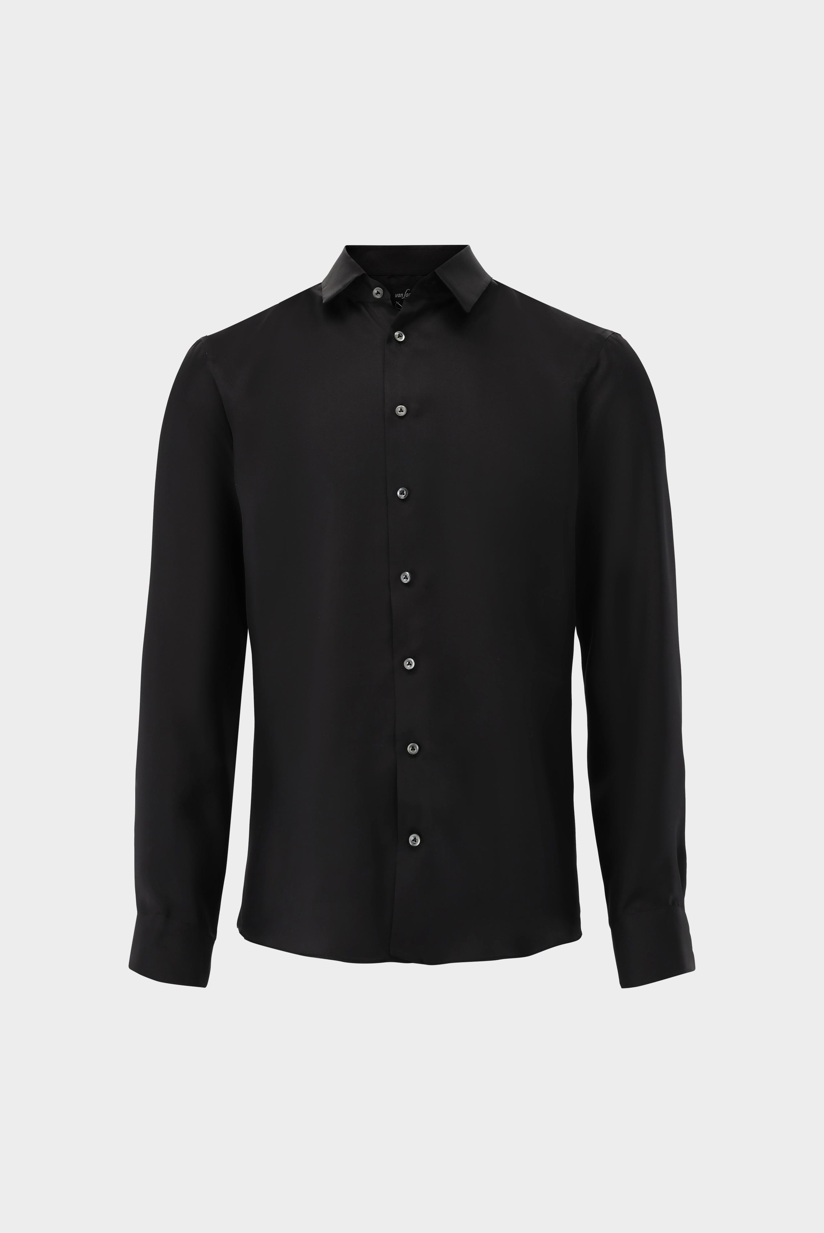 Casual Shirts+Silk Fine Twill Shirt with Kent Collar+20.2090.AV.155122.099.S