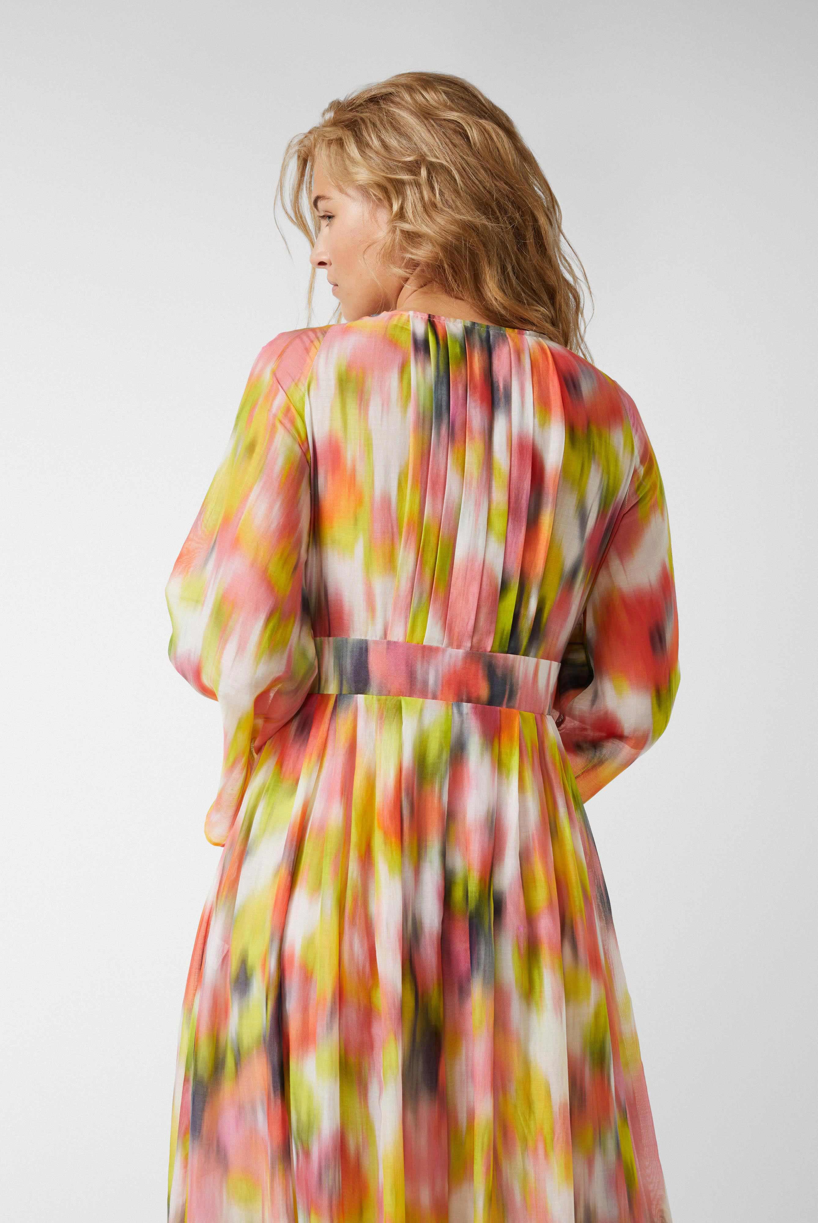 Dresses & Skirts+Silk Voile Blend Floral Print Maxi Slip-on Dress+05.657J..172154.925.34