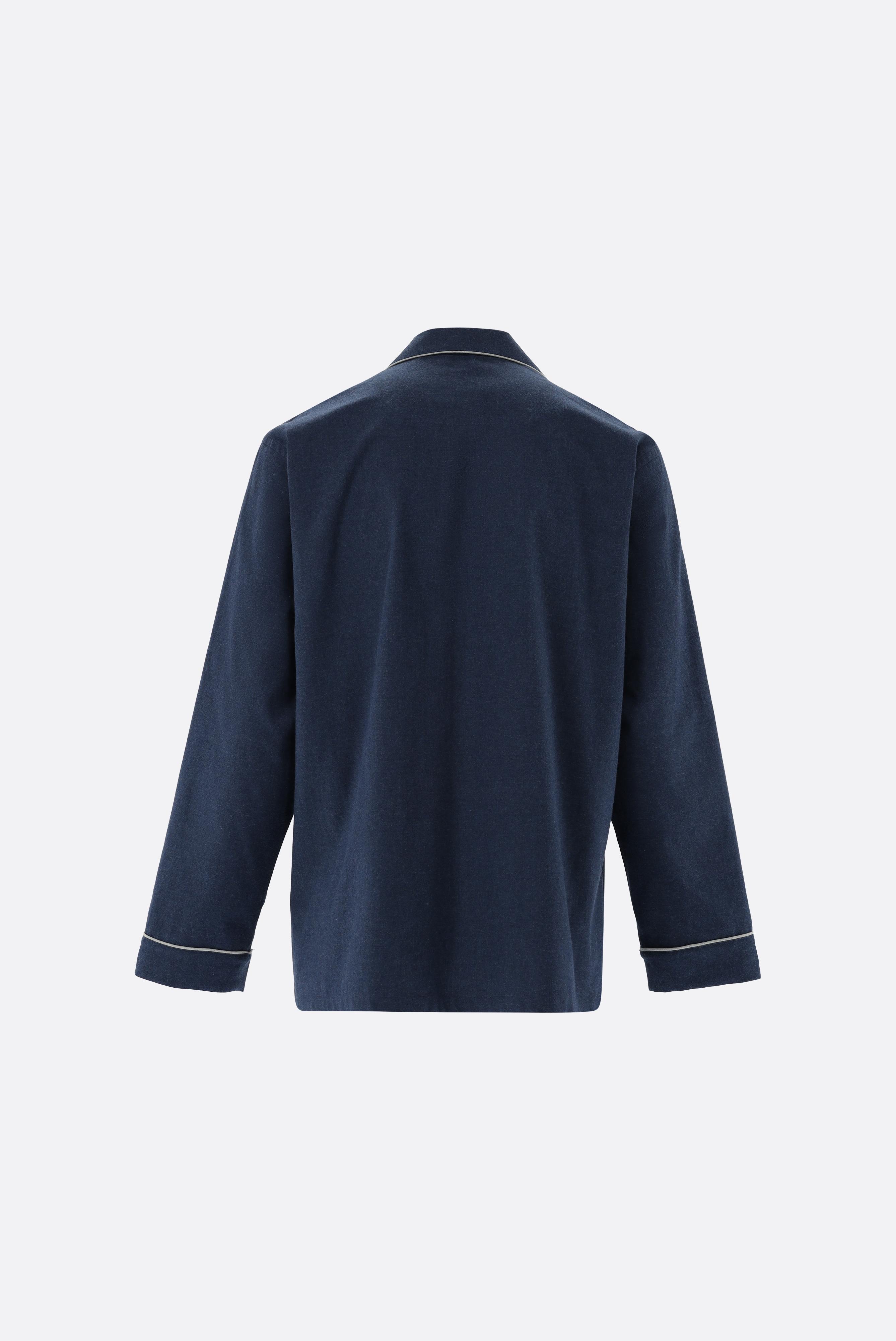 Flanell Schlafanzug mit Kontrast günstig online kaufen