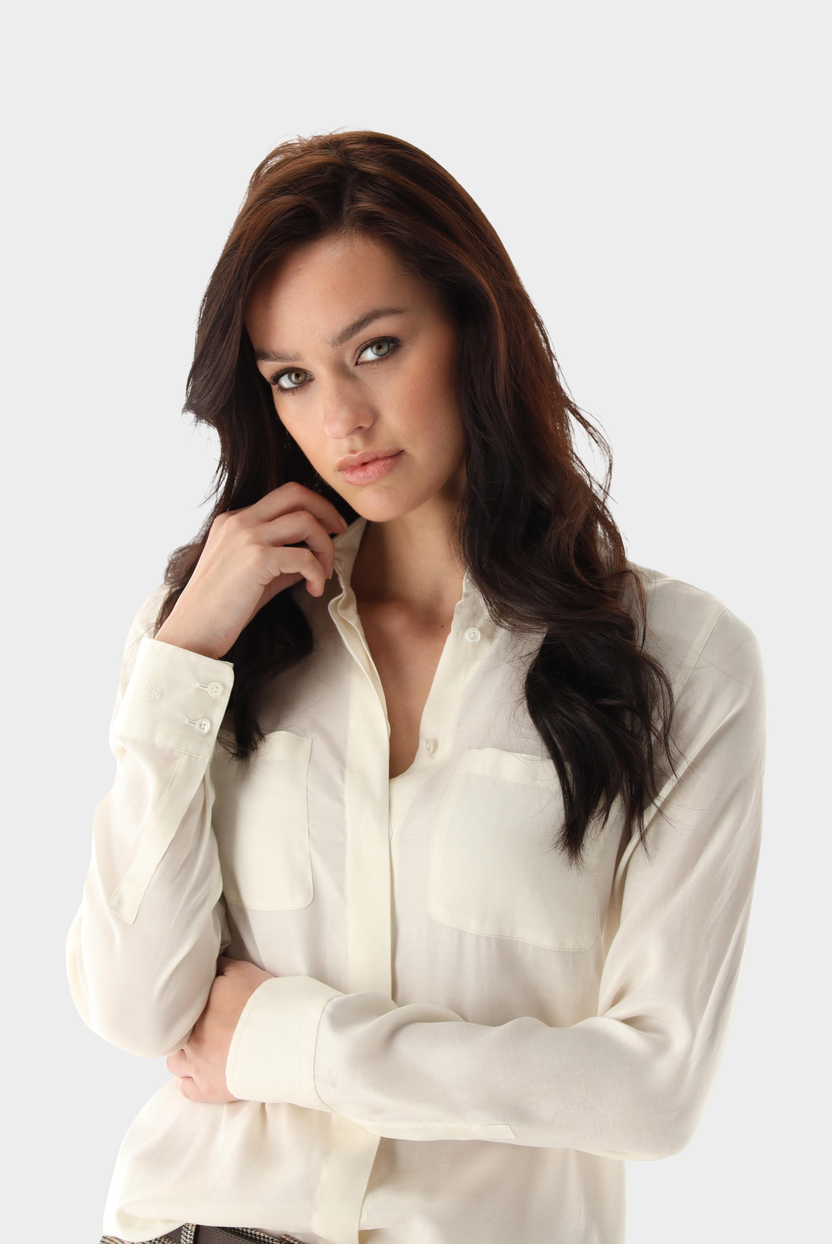 Casual Blouses+Shirt Blouse with Lyocell and Cotton+05.527O.49.150258.100.34