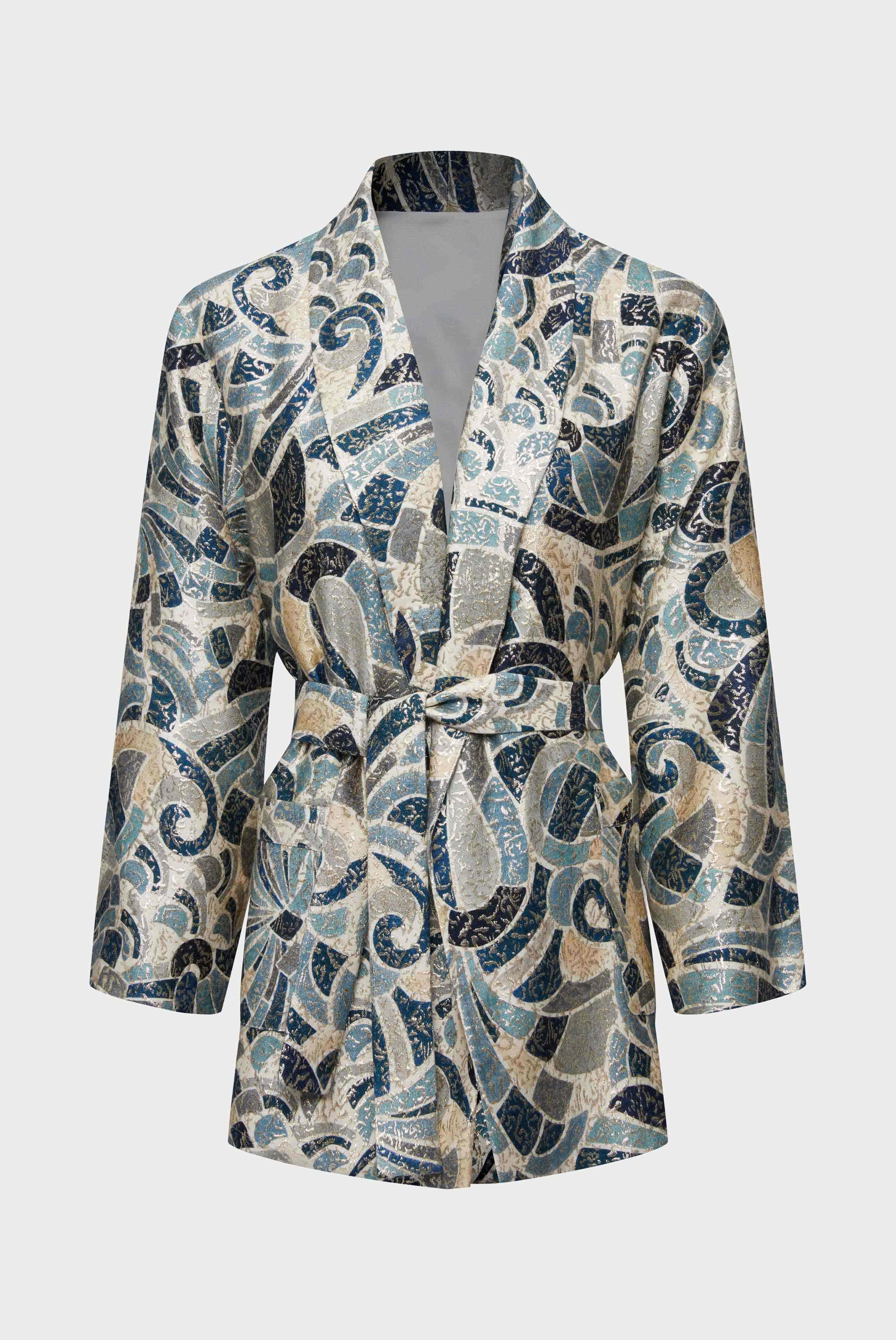 Blazer+Kimono mit glänzendem Ornament Druck+05.658C..H71573.840.38