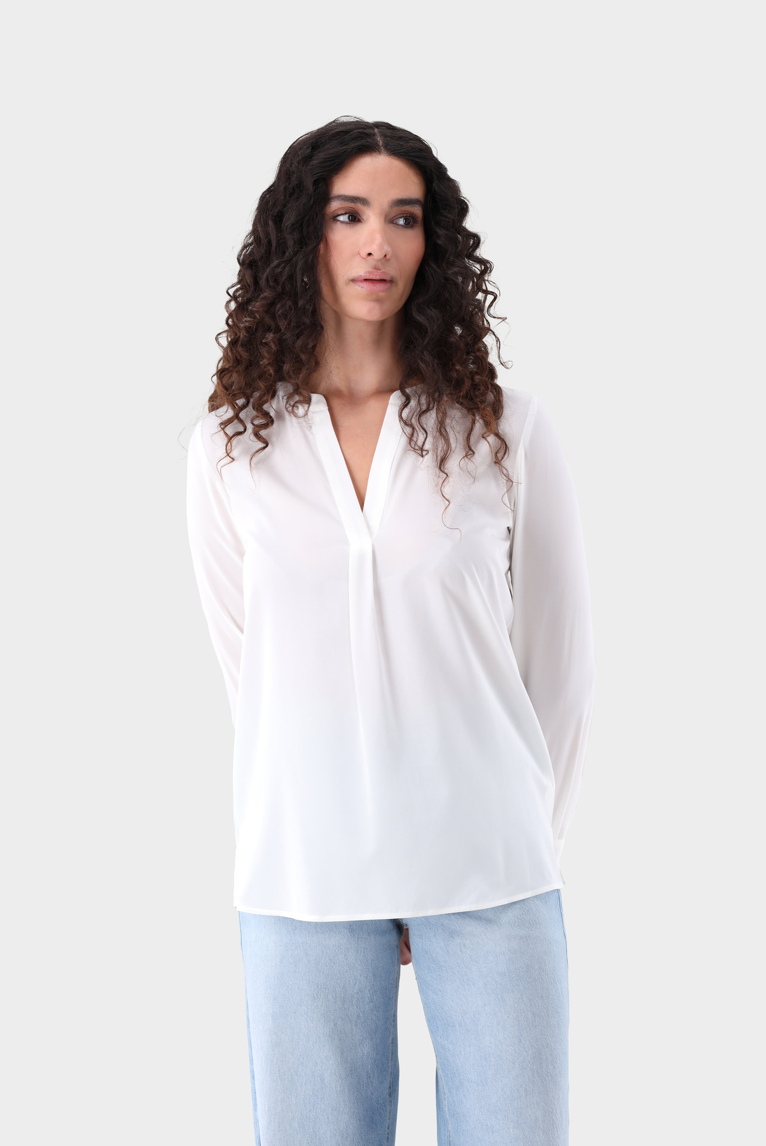 Tunika aus Seide mit Stretch