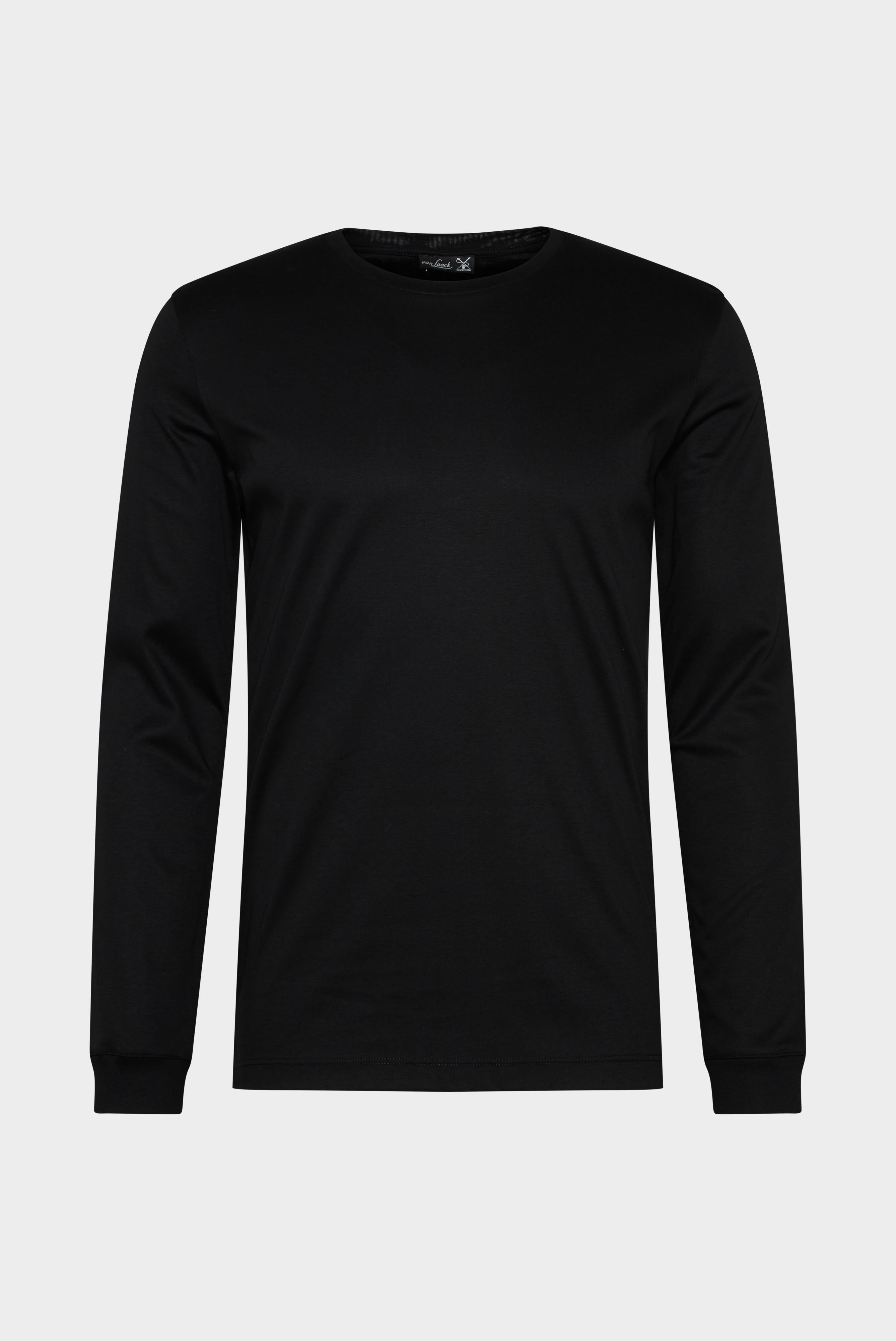 T-Shirts+Langarm Jersey T-Shirt mit Rundhals Slim Fit+20.1718.UX.180031.099.X4L