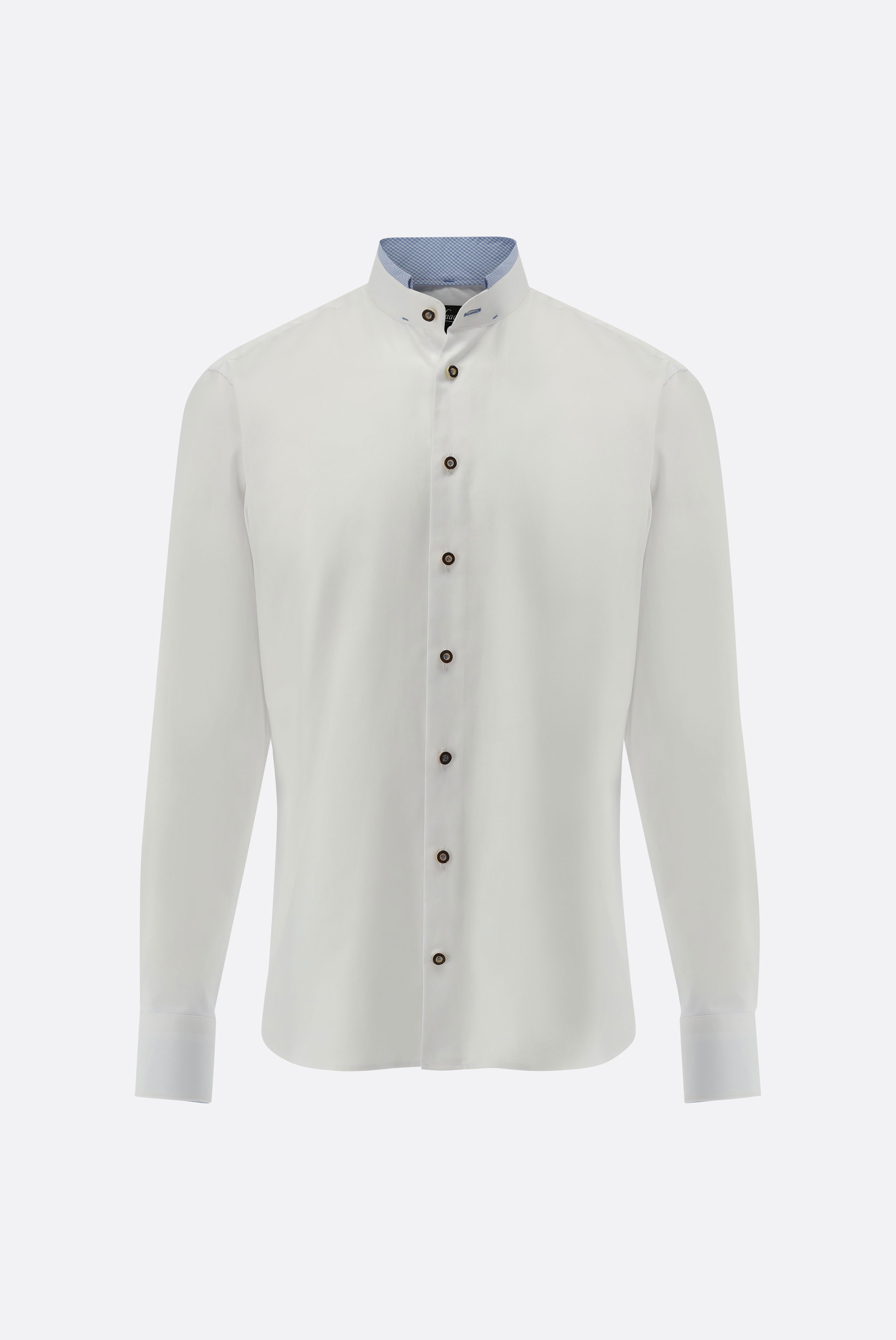 Oxford Trachtenhemd mit blau-karierten Farbdetails Tailor Fit günstig online kaufen