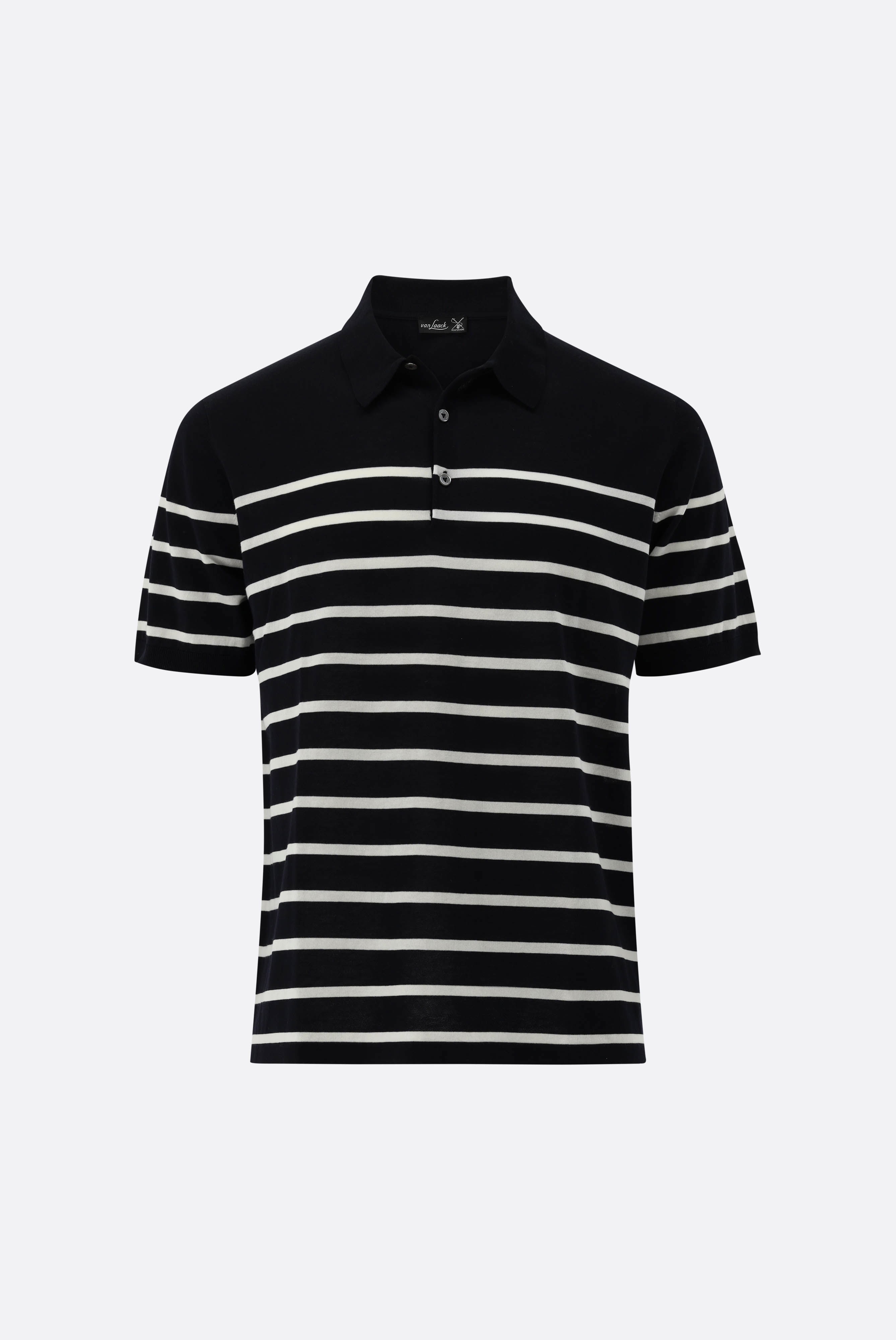 Striped Knit Polo made of Air Cotton
