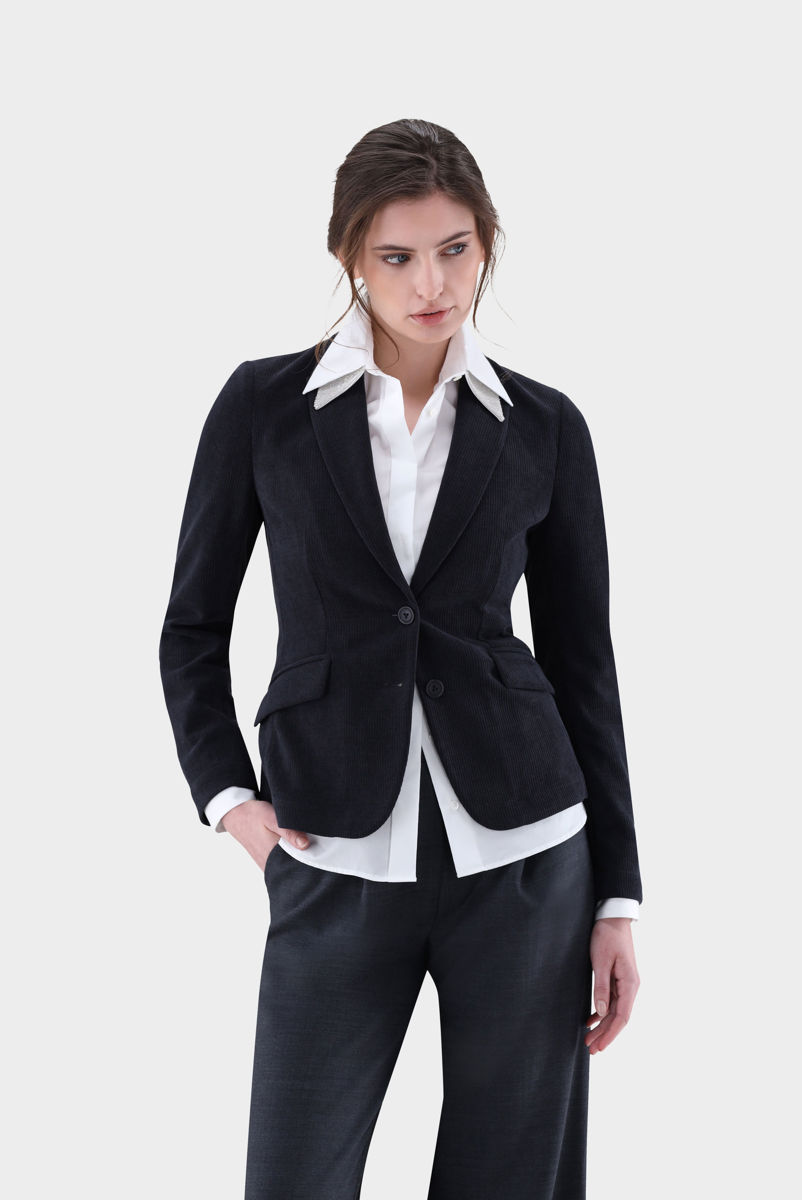 Blazer gerippt aus Samt