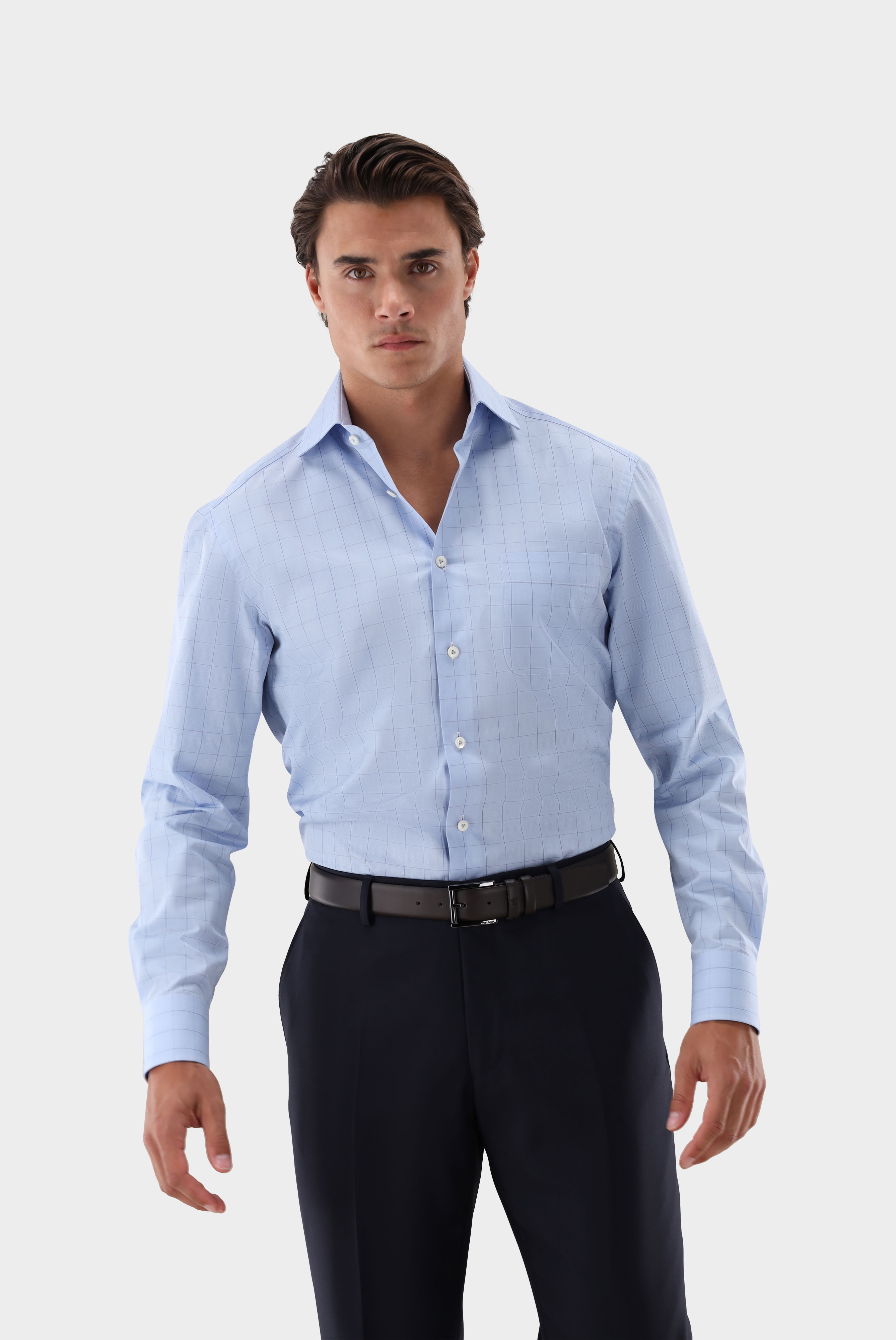 Businesshemd kariert Comfort Fit