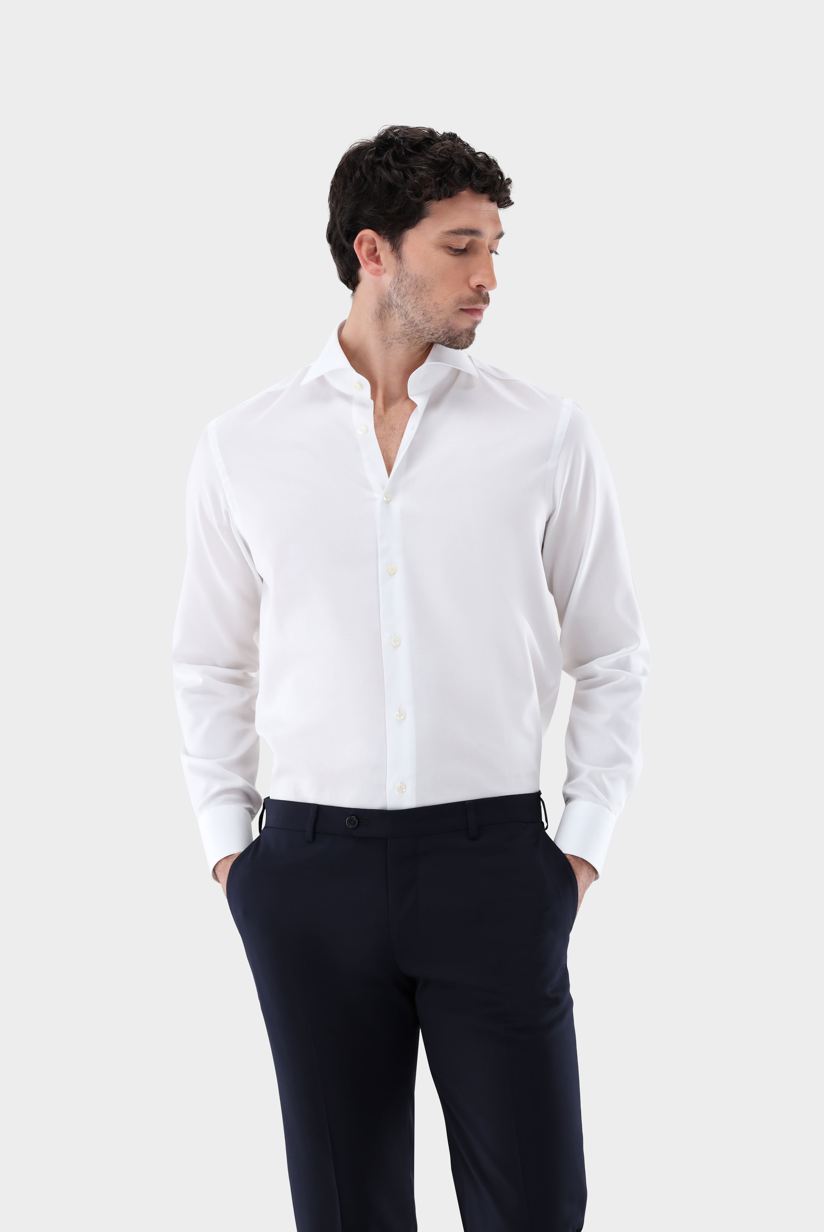 Natté-Hemd mit Strukturmuster Tailor Fit